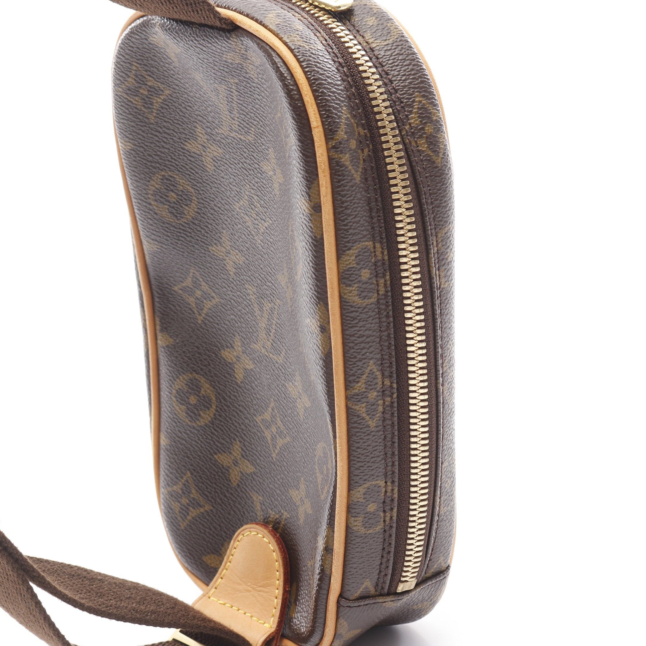 Louis Vuitton Louis Vuitton Pochette Ganju Monogram Body Bag Leather Brown Size ONE SIZE - 9 Thumbnail