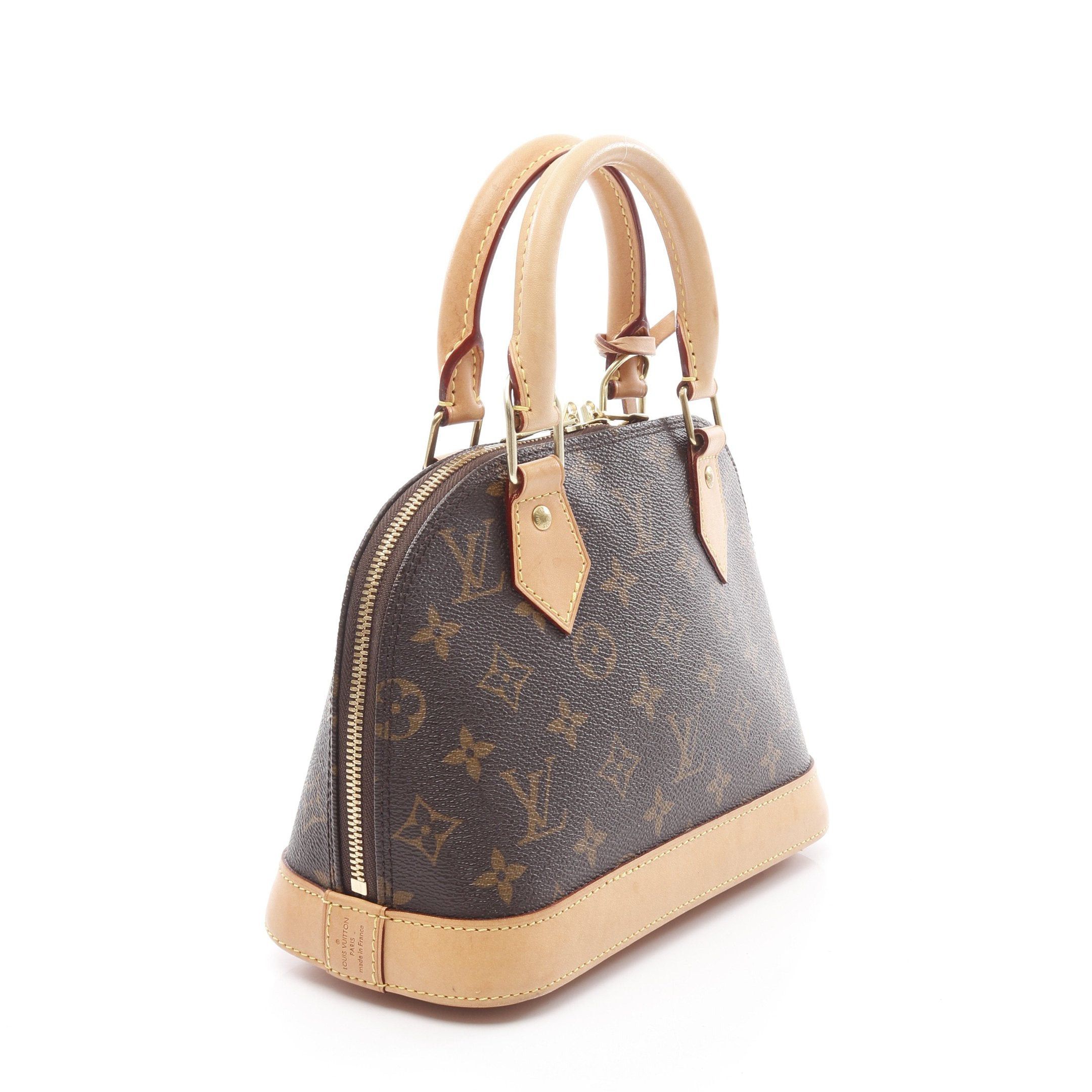 Louis Vuitton Louis Vuitton Alma Bb Monogram Handbag Leather Brown Size ONE SIZE - 2 Thumbnail