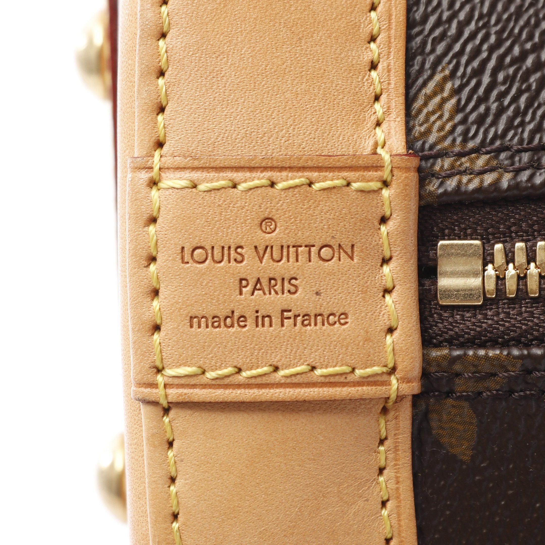 Louis Vuitton Louis Vuitton Alma Bb Monogram Handbag Leather Brown Size ONE SIZE - 4 Thumbnail