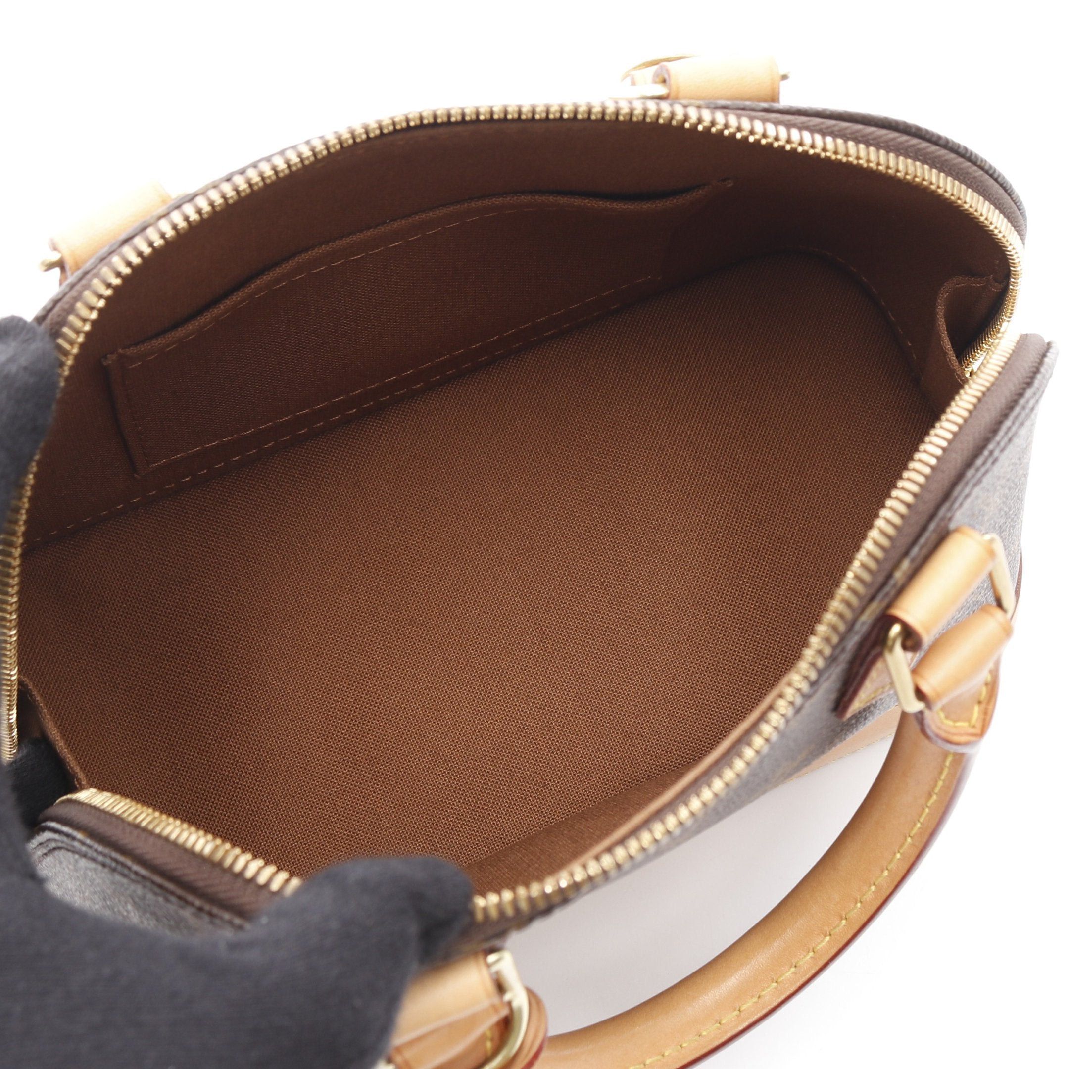 Louis Vuitton Louis Vuitton Alma Bb Monogram Handbag Leather Brown Size ONE SIZE - 3 Thumbnail
