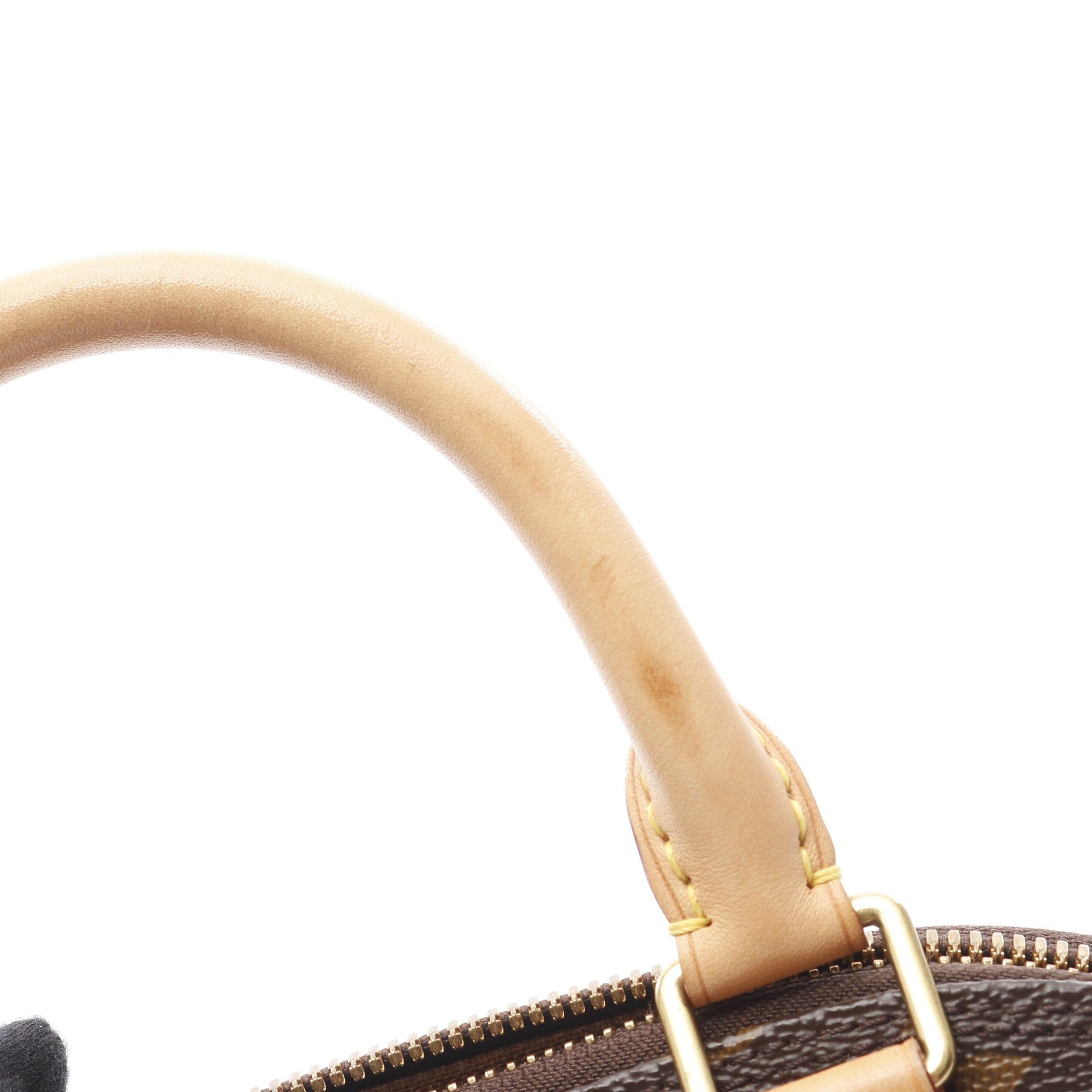 Louis Vuitton Louis Vuitton Alma Bb Monogram Handbag Leather Brown Size ONE SIZE - 6 Thumbnail