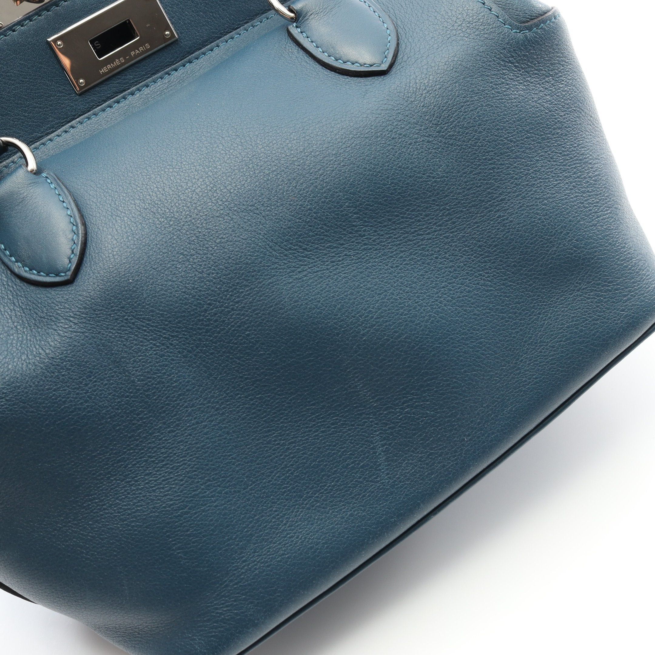 Hermes Hermes Toolbox 20 Handbag Veau Swift Blue Silver Hardware Stamp Size ONE SIZE - 9 Thumbnail