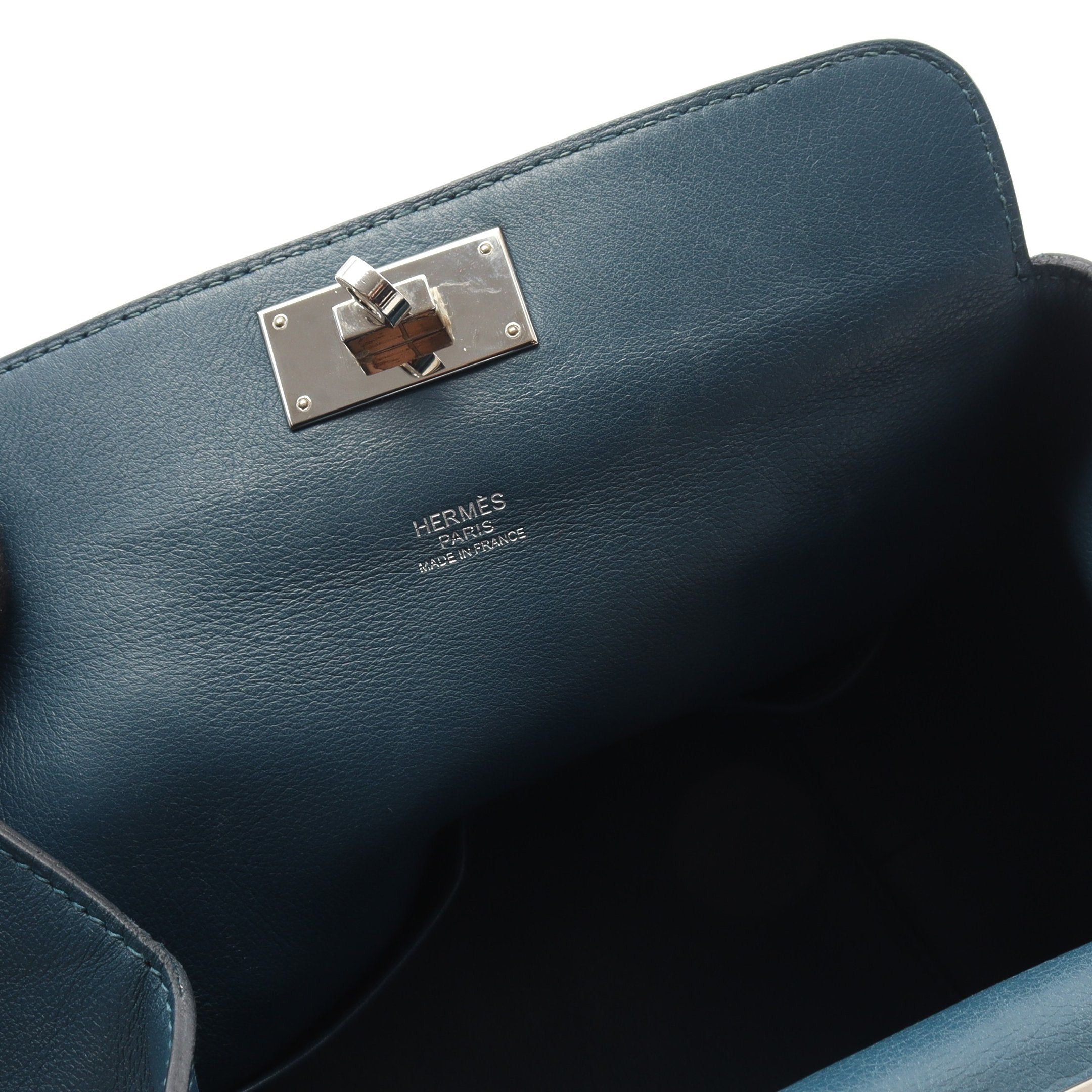 Hermes Hermes Toolbox 20 Handbag Veau Swift Blue Silver Hardware Stamp Size ONE SIZE - 7 Thumbnail