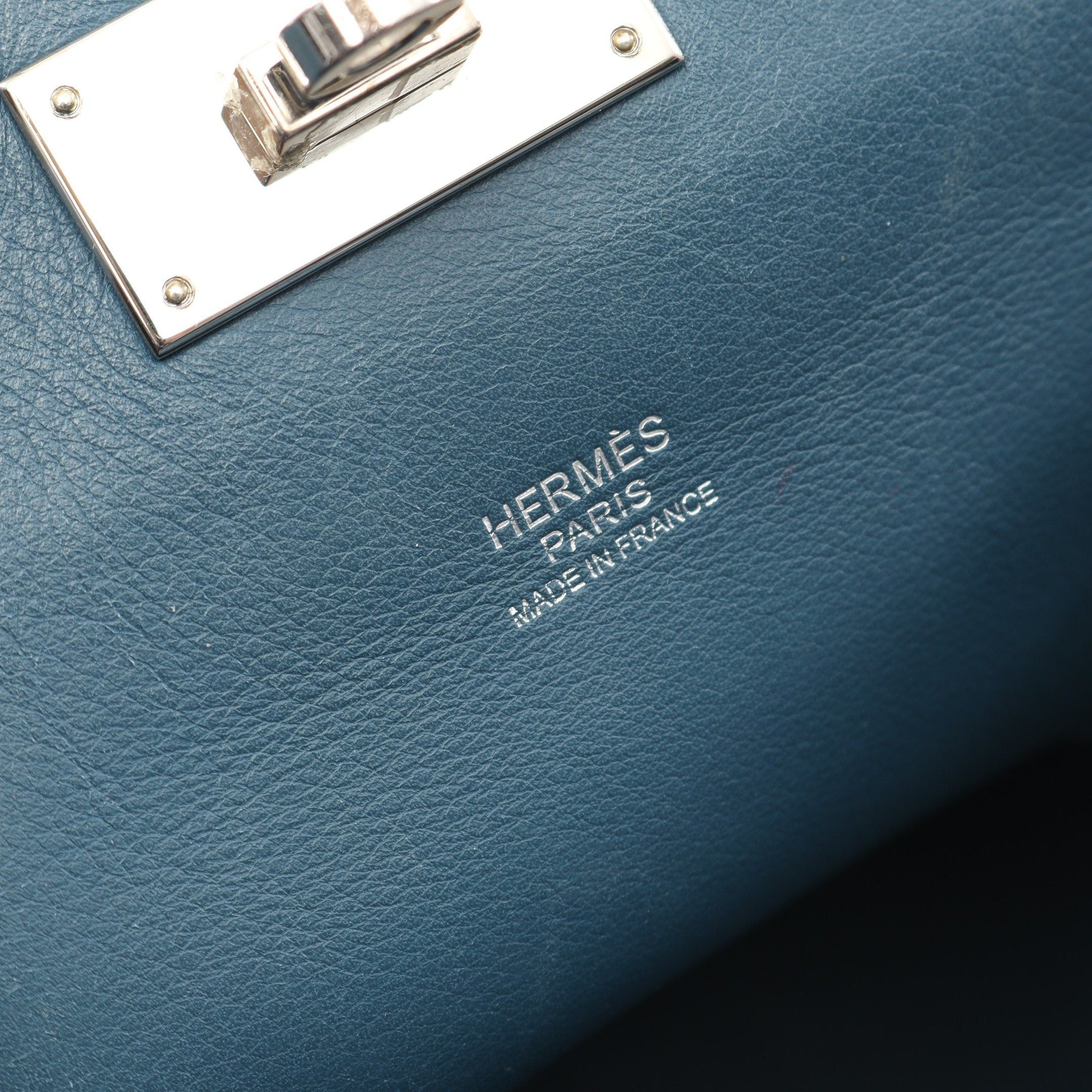 Hermes Hermes Toolbox 20 Handbag Veau Swift Blue Silver Hardware Stamp Size ONE SIZE - 4 Thumbnail