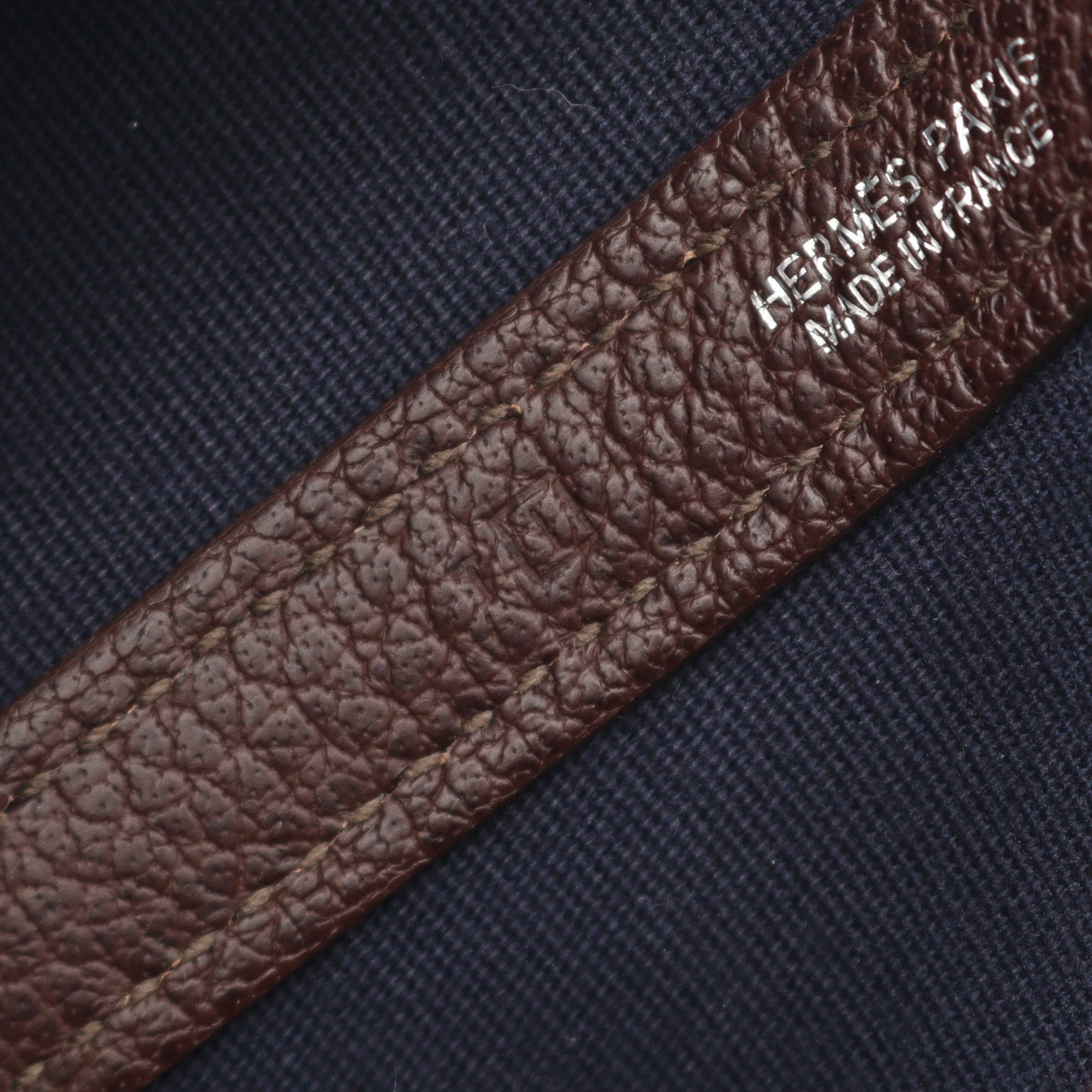 Hermes Hermes Garden Party Tpm Verso Rouge Ash Blue Indigo Handbag Tote Bag Toile Officier Negonda Leather Brown Dark Silver Hardware □I Stamp (Manufactured Around 2005) Size ONE SIZE - 5 Thumbnail