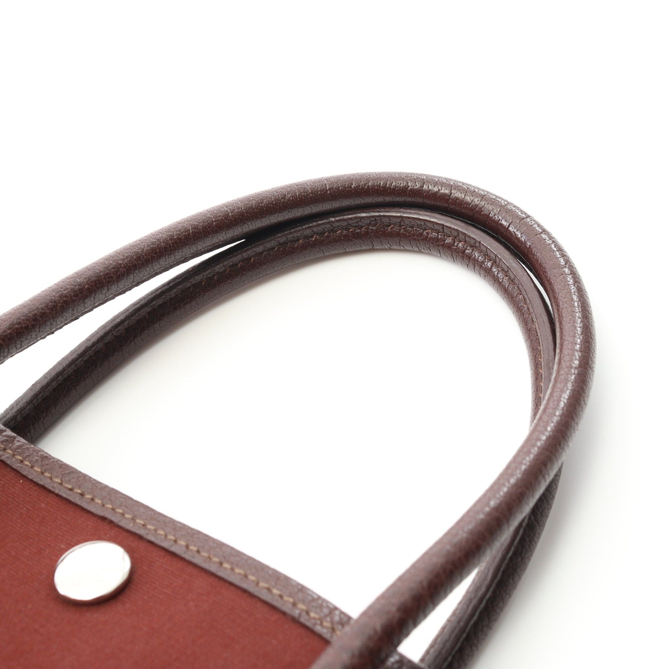 Hermes Hermes Garden Party Tpm Verso Rouge Ash Blue Indigo Handbag Tote Bag Toile Officier Negonda Leather Brown Dark Silver Hardware □I Stamp (Manufactured Around 2005) Size ONE SIZE - 10 Thumbnail