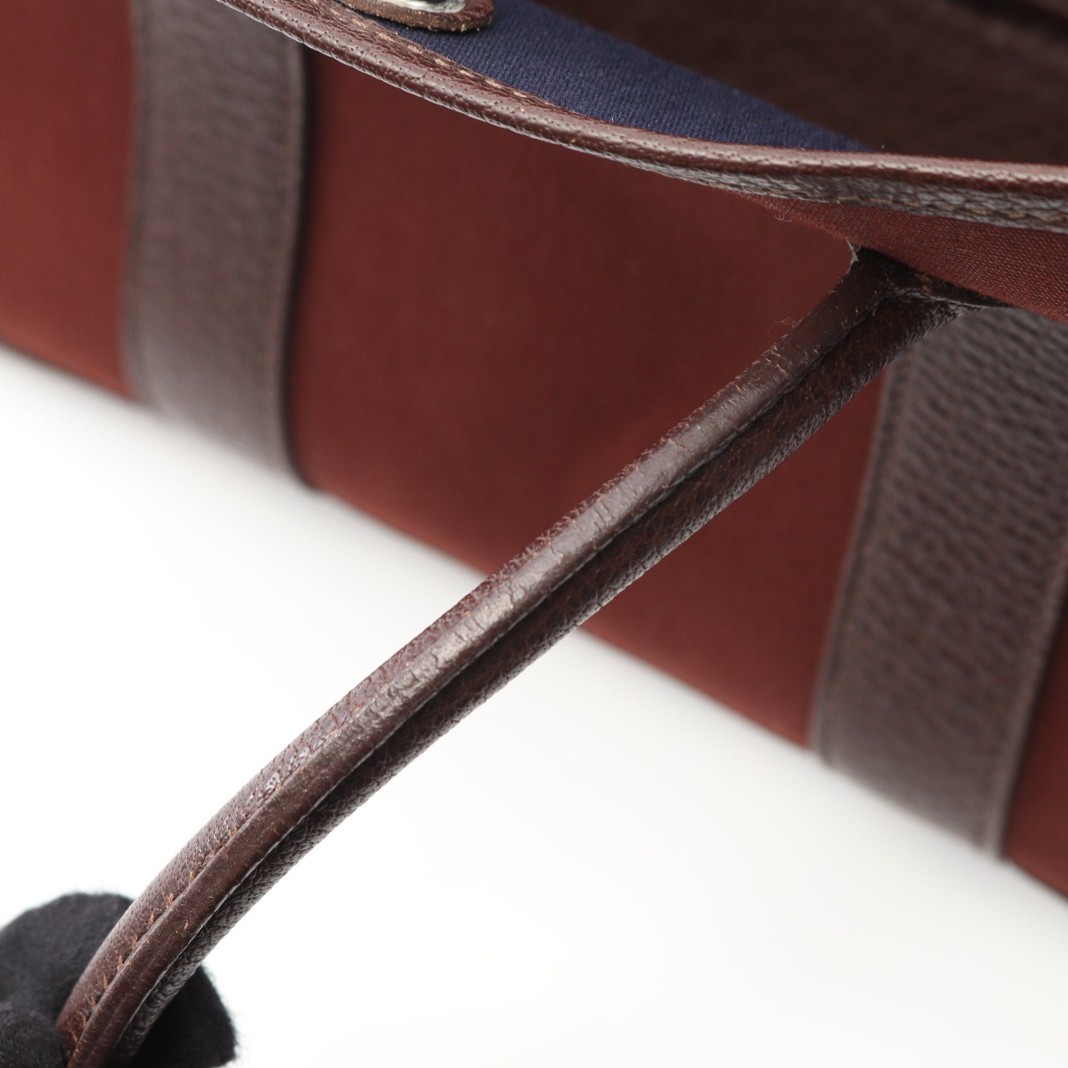 Hermes Hermes Garden Party Tpm Verso Rouge Ash Blue Indigo Handbag Tote Bag Toile Officier Negonda Leather Brown Dark Silver Hardware □I Stamp (Manufactured Around 2005) Size ONE SIZE - 6 Thumbnail