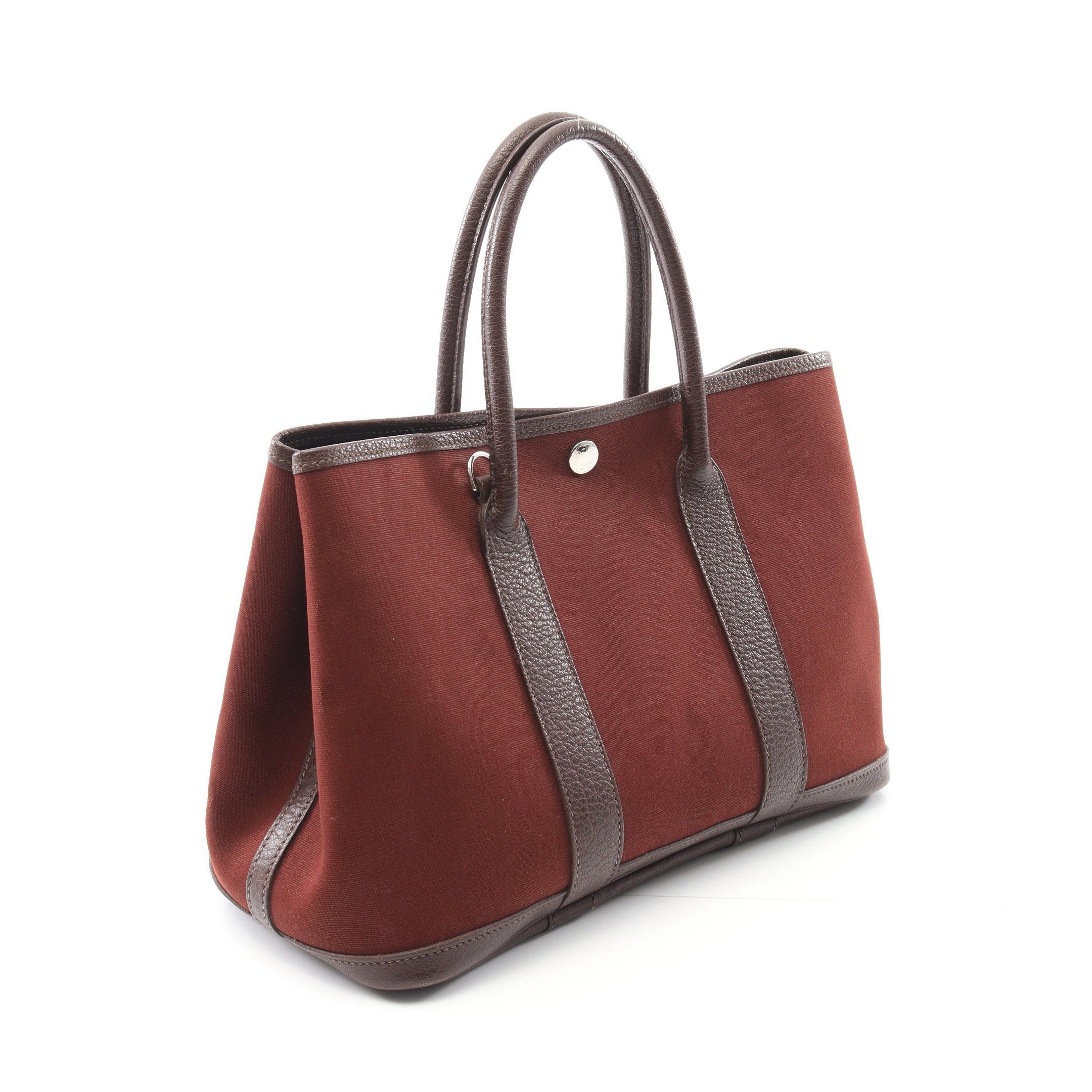 Hermes Hermes Garden Party Tpm Verso Rouge Ash Blue Indigo Handbag Tote Bag Toile Officier Negonda Leather Brown Dark Silver Hardware □I Stamp (Manufactured Around 2005) Size ONE SIZE - 2 Thumbnail