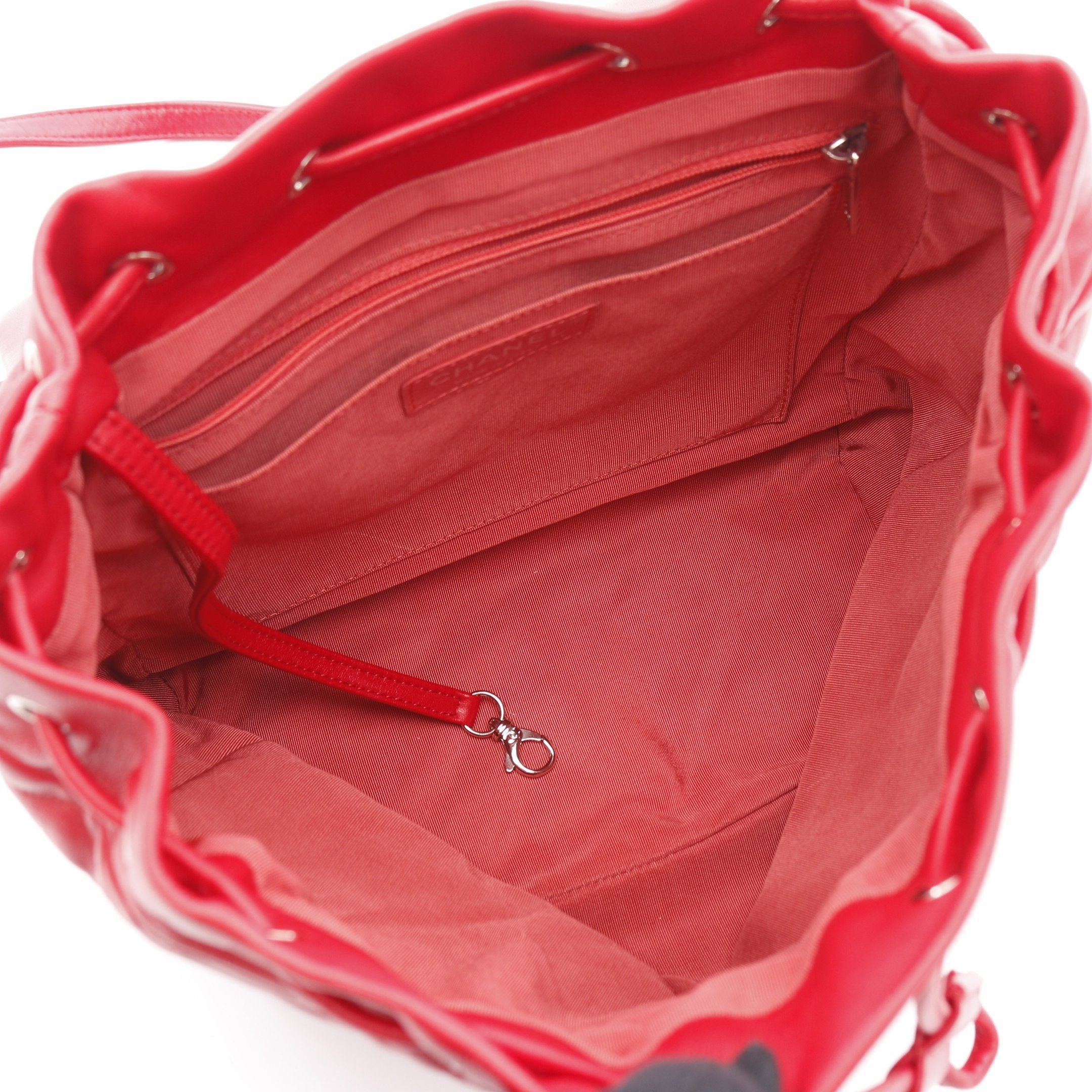 Chanel Chanel Urban Spirit Large Matelasse Backpack Rucksack Lambskin Red Silver Hardware Size ONE SIZE - 3 Thumbnail