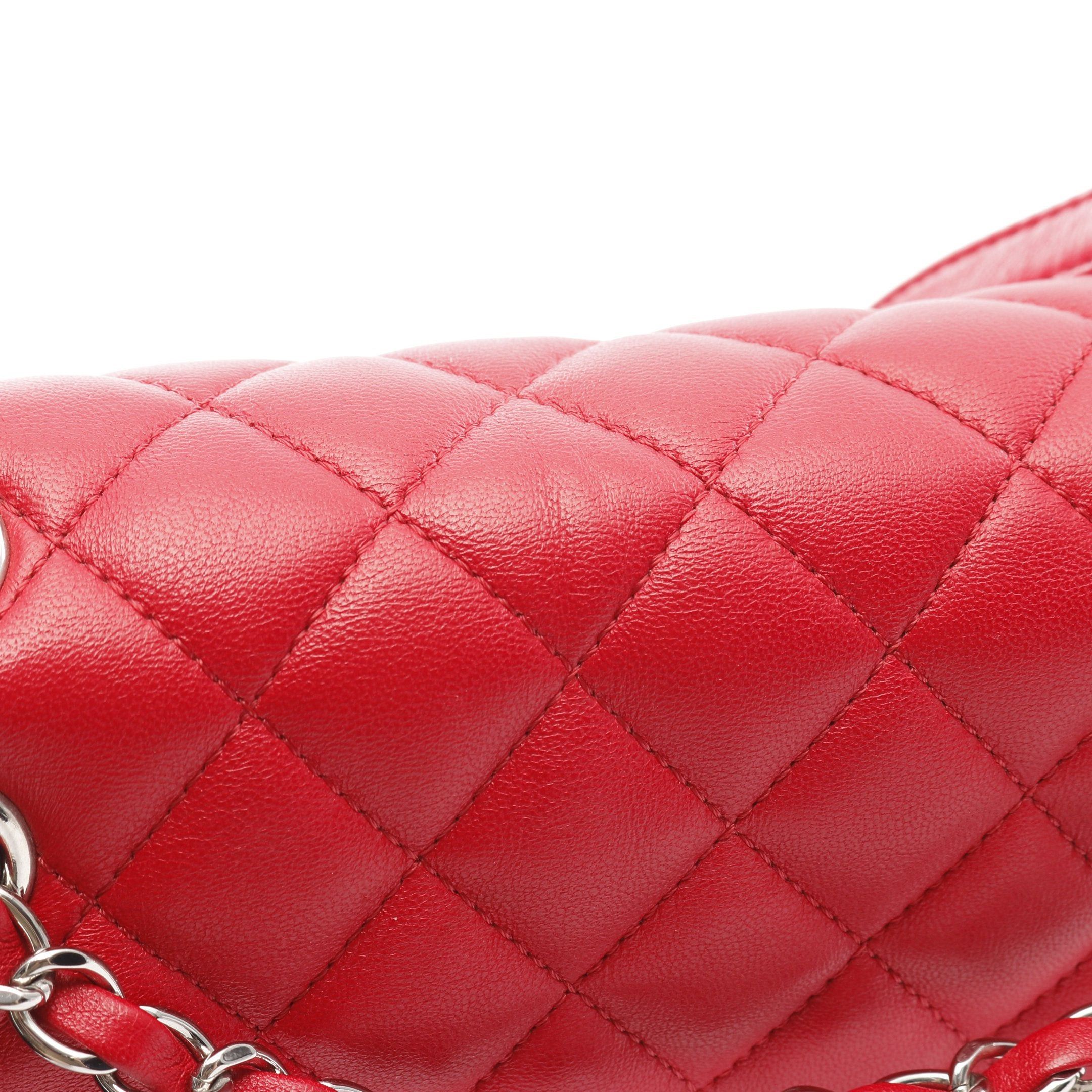 Chanel Chanel Urban Spirit Large Matelasse Backpack Rucksack Lambskin Red Silver Hardware Size ONE SIZE - 6 Thumbnail