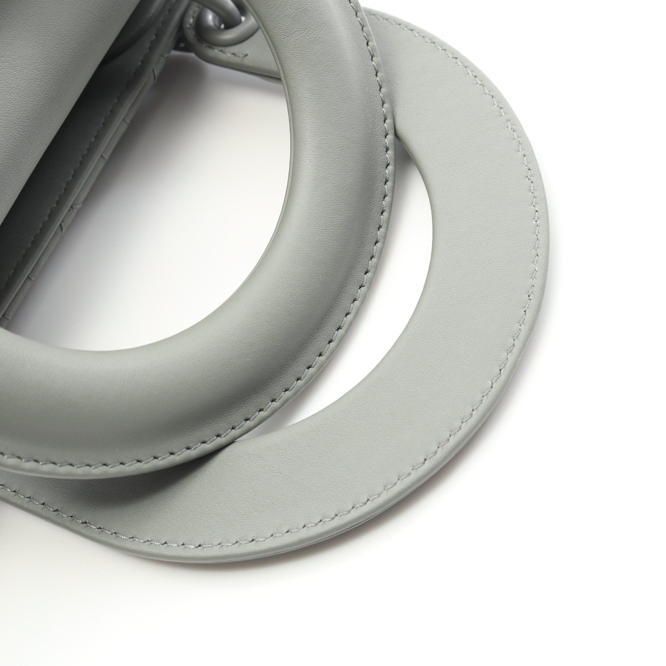 Dior Dior Lady Dior My Abcdior Small Canage Handbag Leather Gray Green Size ONE SIZE - 6 Thumbnail