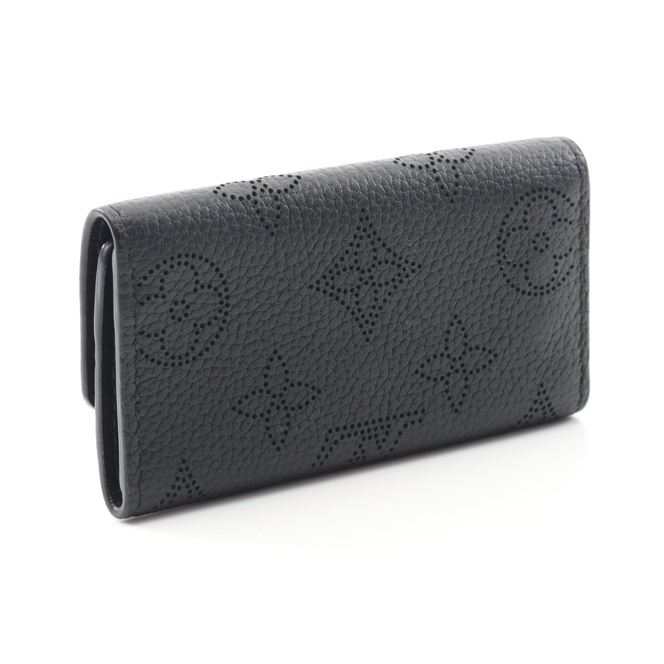 Louis Vuitton Louis Vuitton Multicle 4 Monogram Mahina Noir Ring Chain Key Case Leather Black Size ONE SIZE - 2 Thumbnail