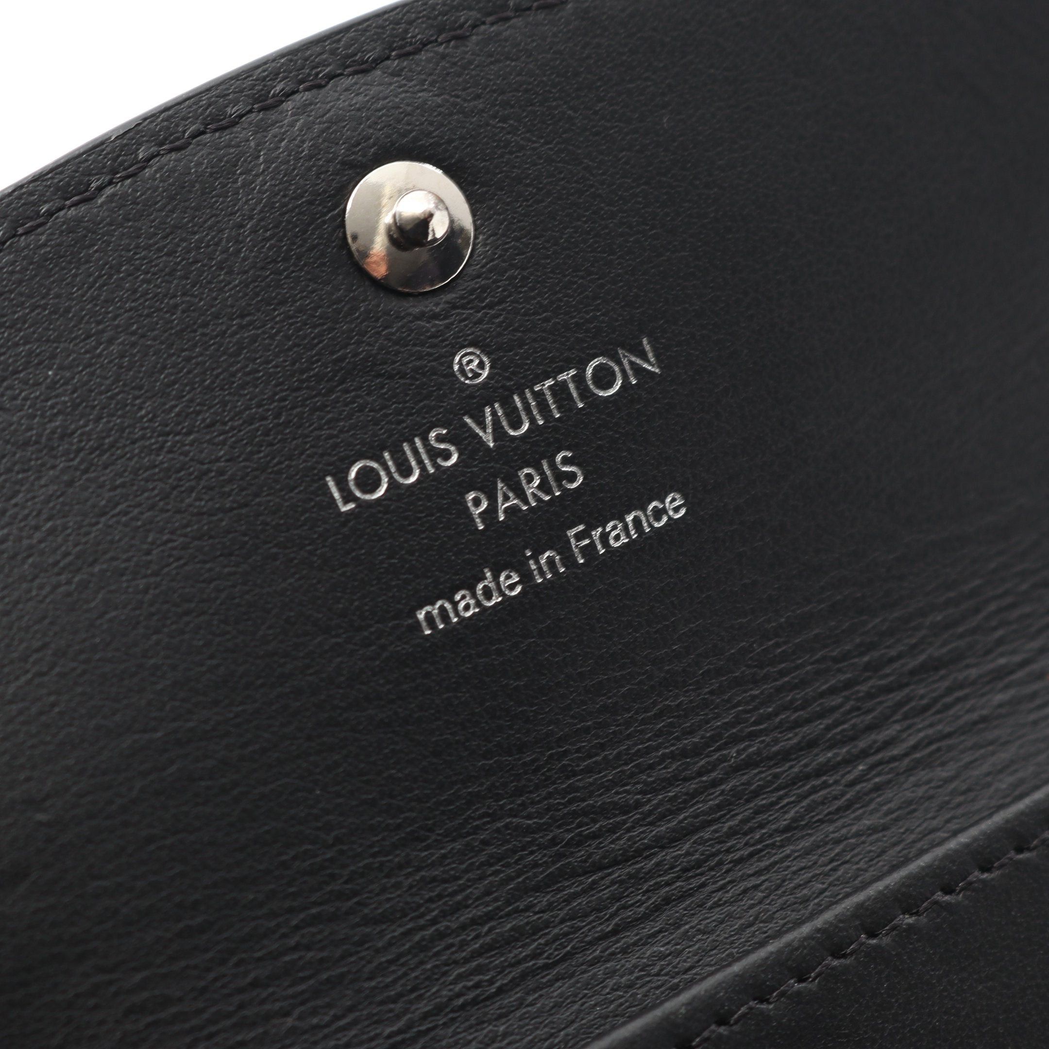 Louis Vuitton Louis Vuitton Multicle 4 Monogram Mahina Noir Ring Chain Key Case Leather Black Size ONE SIZE - 4 Thumbnail