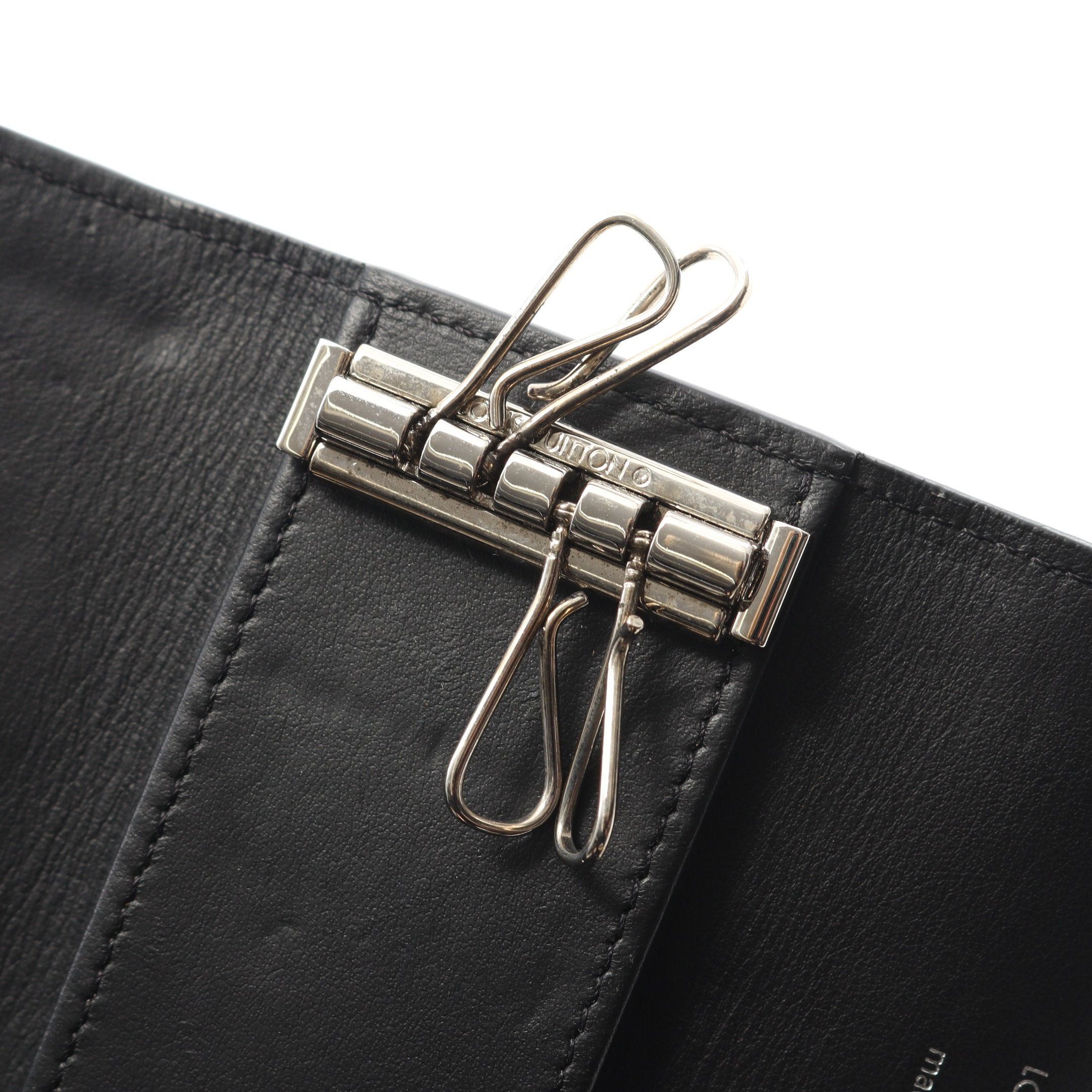 Louis Vuitton Louis Vuitton Multicle 4 Monogram Mahina Noir Ring Chain Key Case Leather Black Size ONE SIZE - 8 Thumbnail