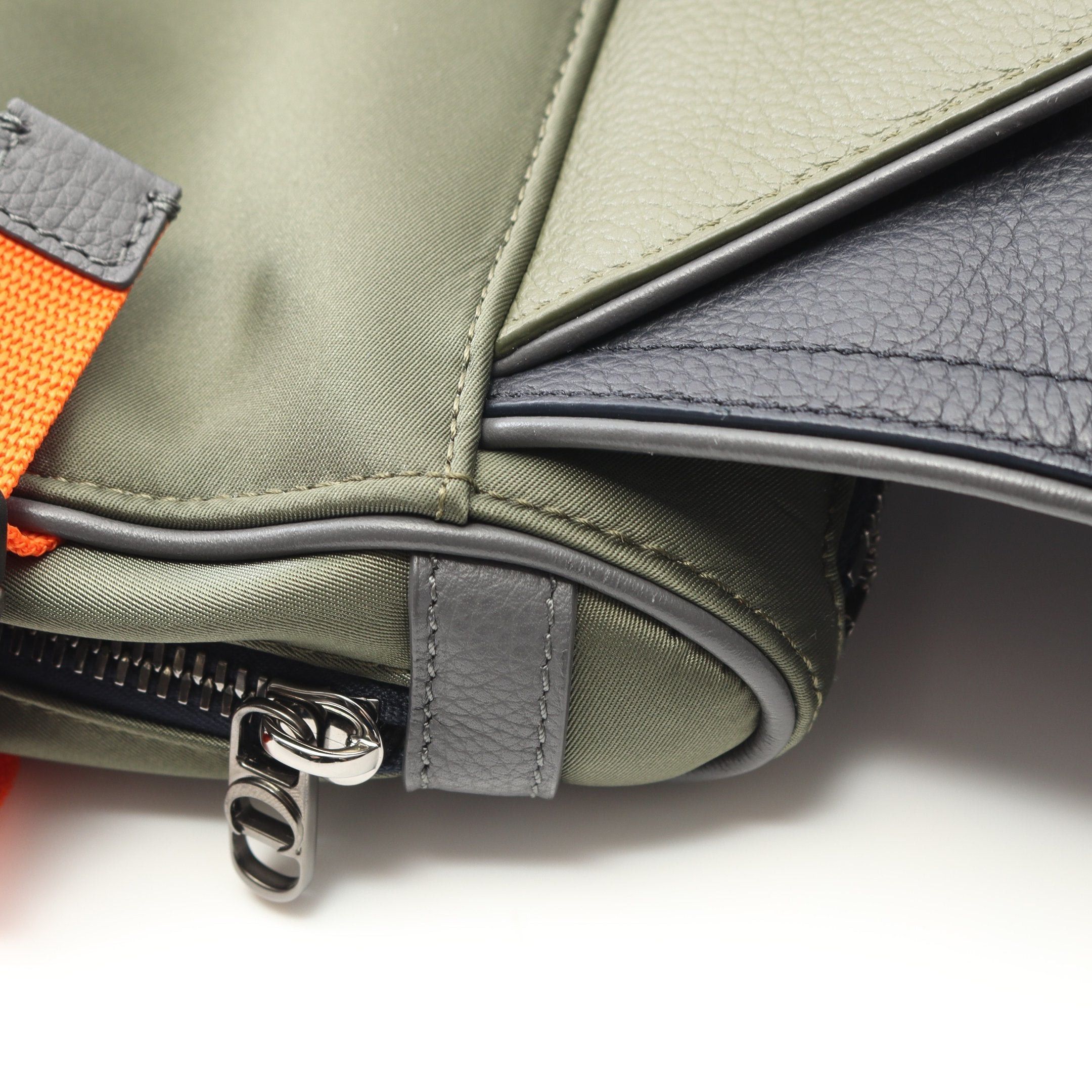 Dior Dior Christian Dior * Sacai Saddle Mini Bag Body Nylon Leather Khaki Green Dark Navy Size ONE SIZE - 5 Thumbnail