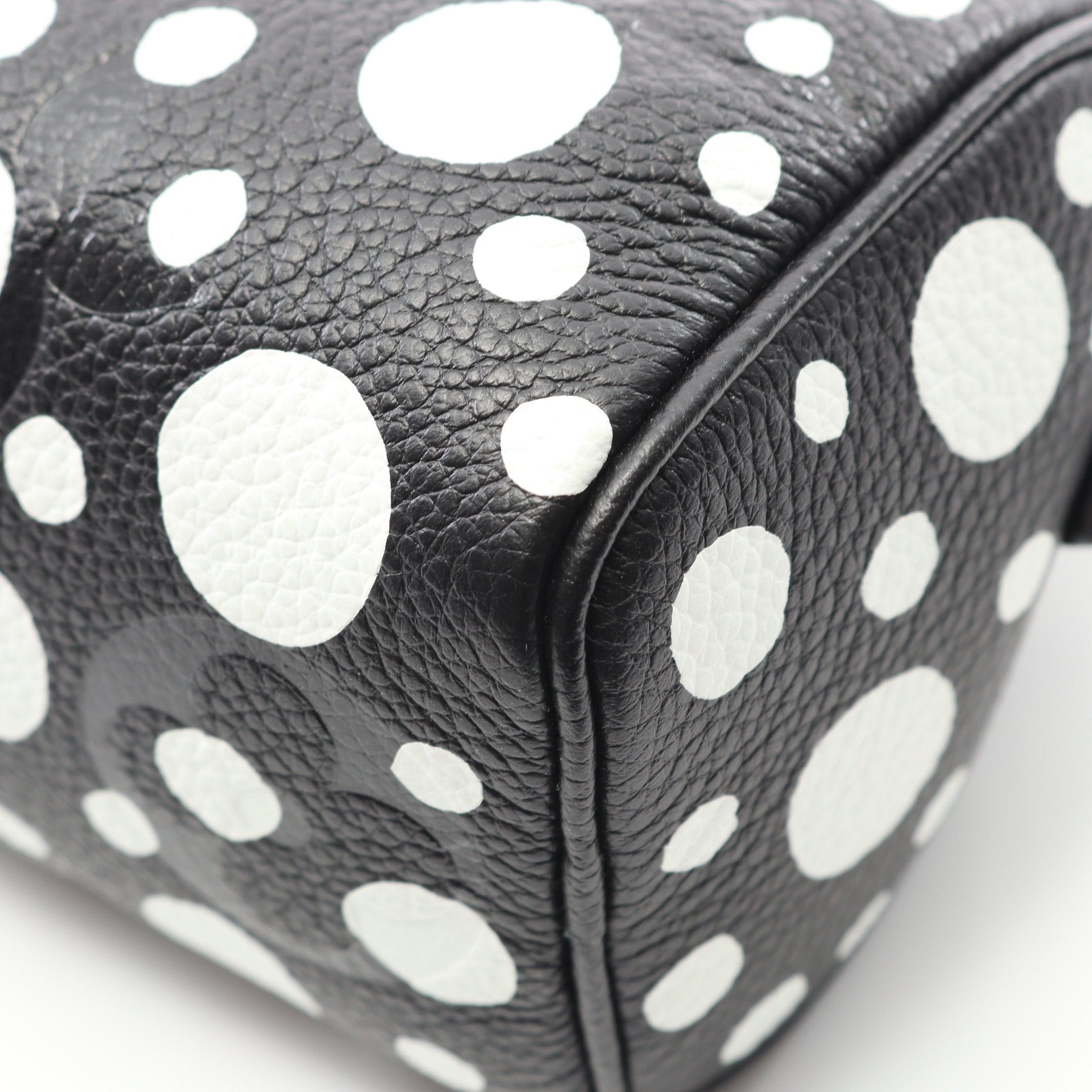 Louis Vuitton Louis Vuitton Louis Vuitton * Yayoi Kusama Nano Speedy Infinity Dot Shoulder Bag Leather Black White Size ONE SIZE - 5 Thumbnail