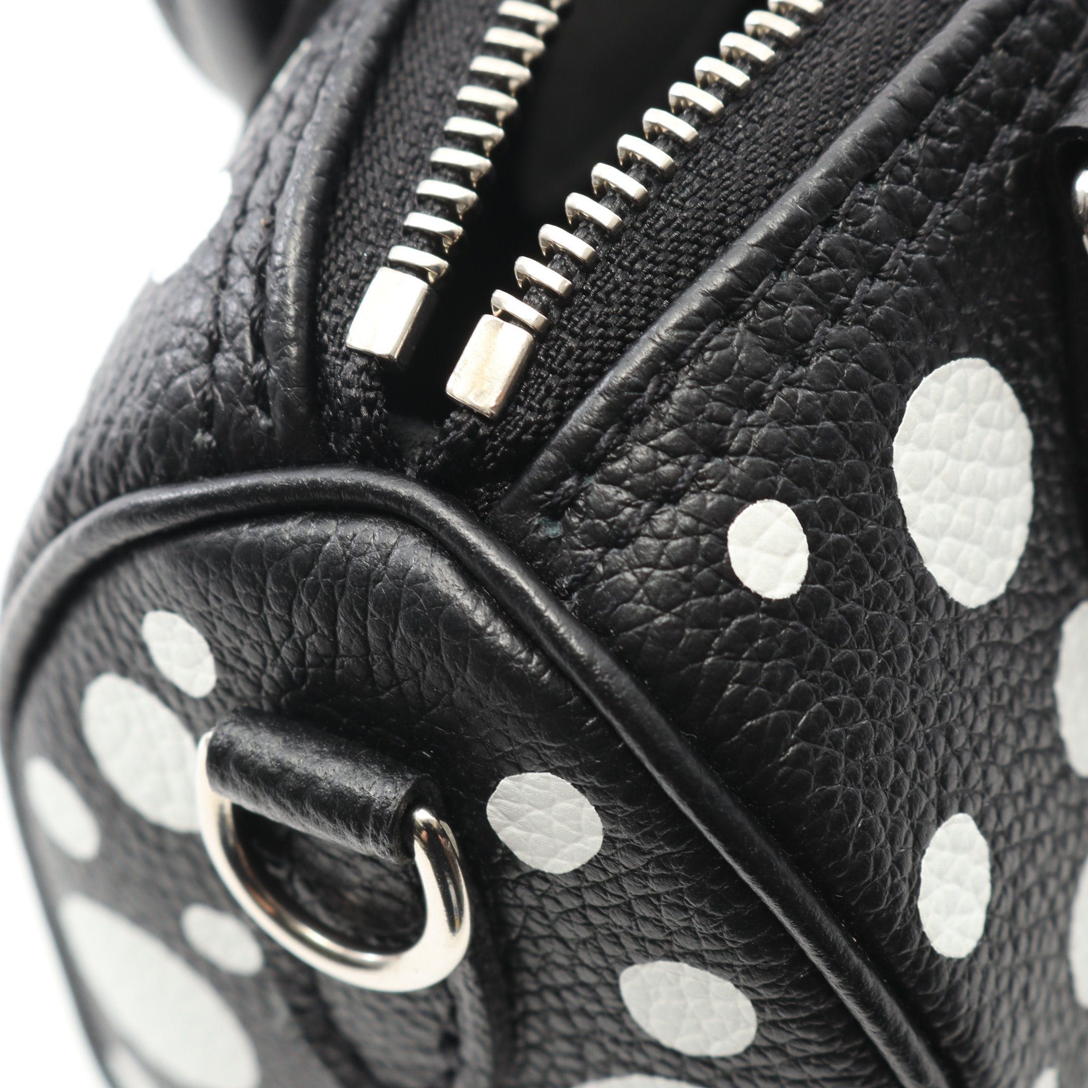 Louis Vuitton Louis Vuitton Louis Vuitton * Yayoi Kusama Nano Speedy Infinity Dot Shoulder Bag Leather Black White Size ONE SIZE - 6 Thumbnail