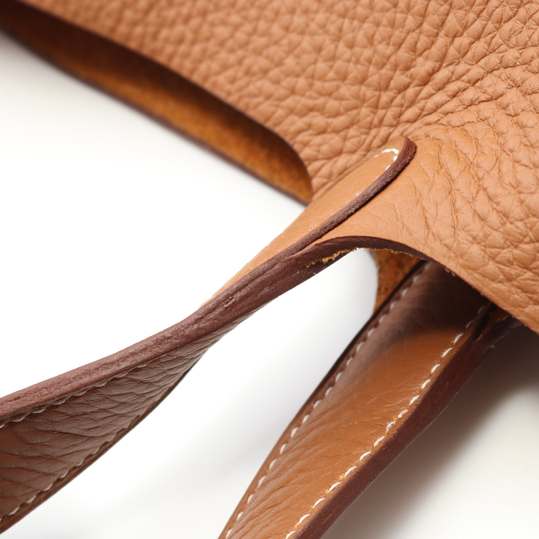 Hermes Hermes Picotan Lock Pm Gold Handbag Clemence Leather Light Brown Silver Hardware Double Engraved Size ONE SIZE - 7 Thumbnail