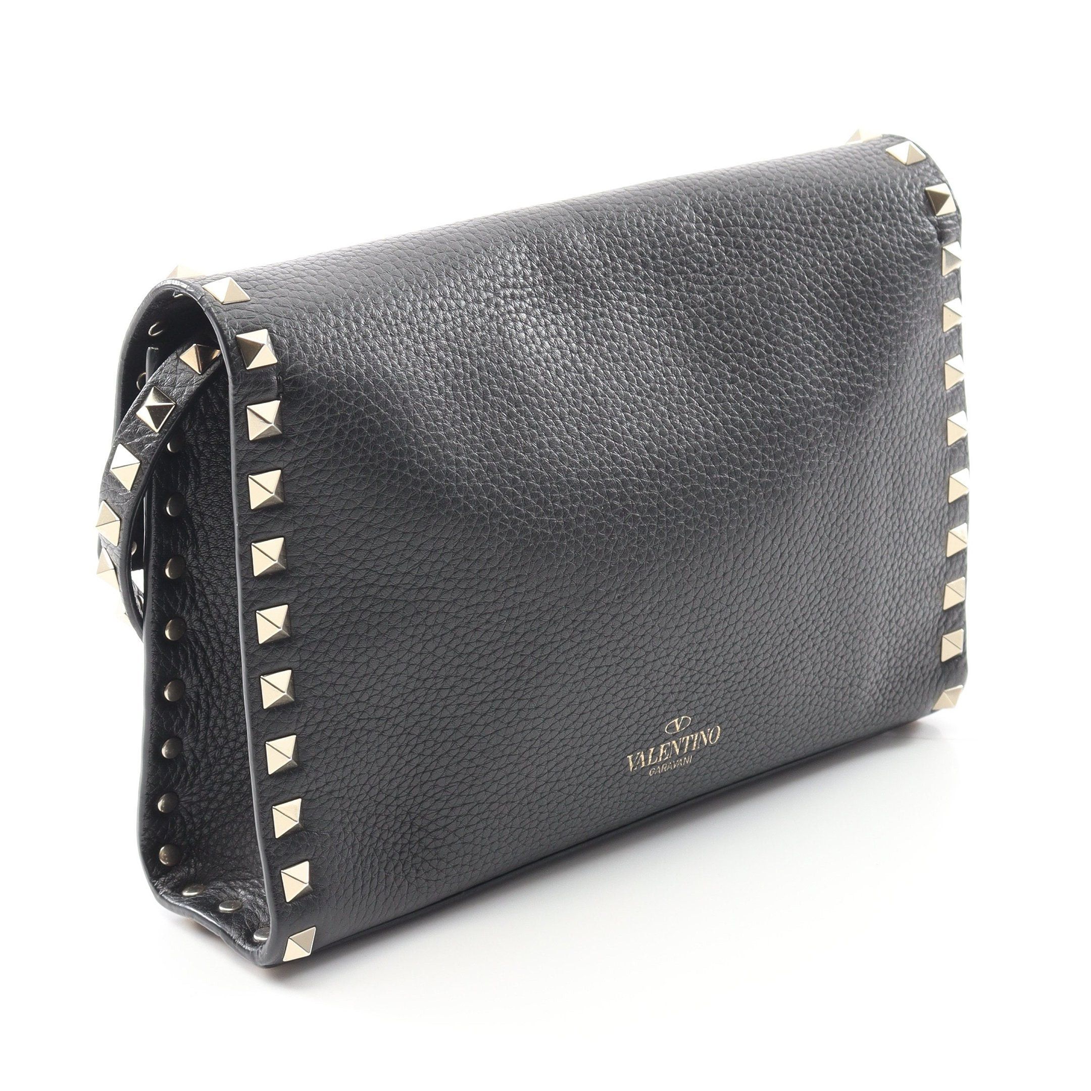 Valentino Valentino Rockstud Shoulder Bag Leather Black Size ONE SIZE - 2 Thumbnail