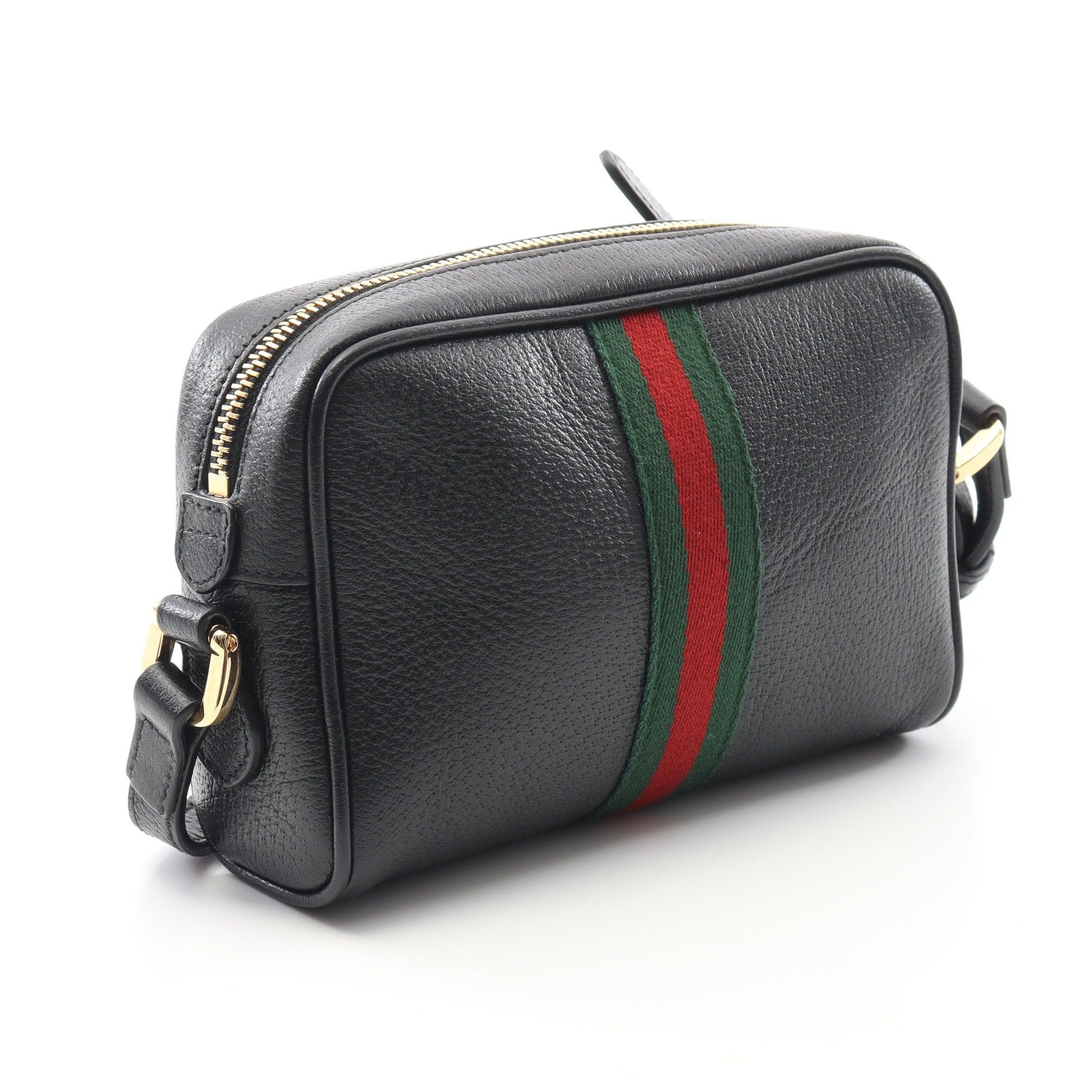 Gucci Gucci Ophidia Shoulder Bag Leather Black Green Red Size ONE SIZE - 2 Thumbnail