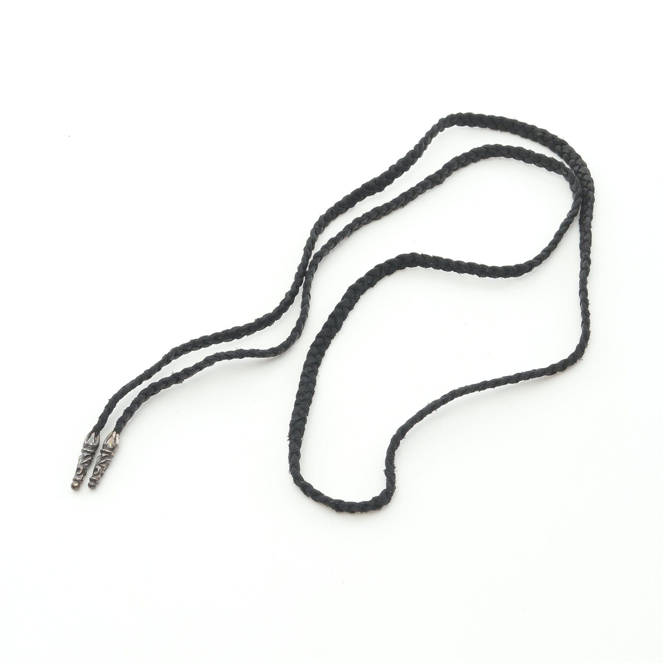 Chrome Hearts Chrome Hearts Leather Braid Scroll Blade Necklace Sv925 Black Silver Size ONE SIZE - 2 Thumbnail