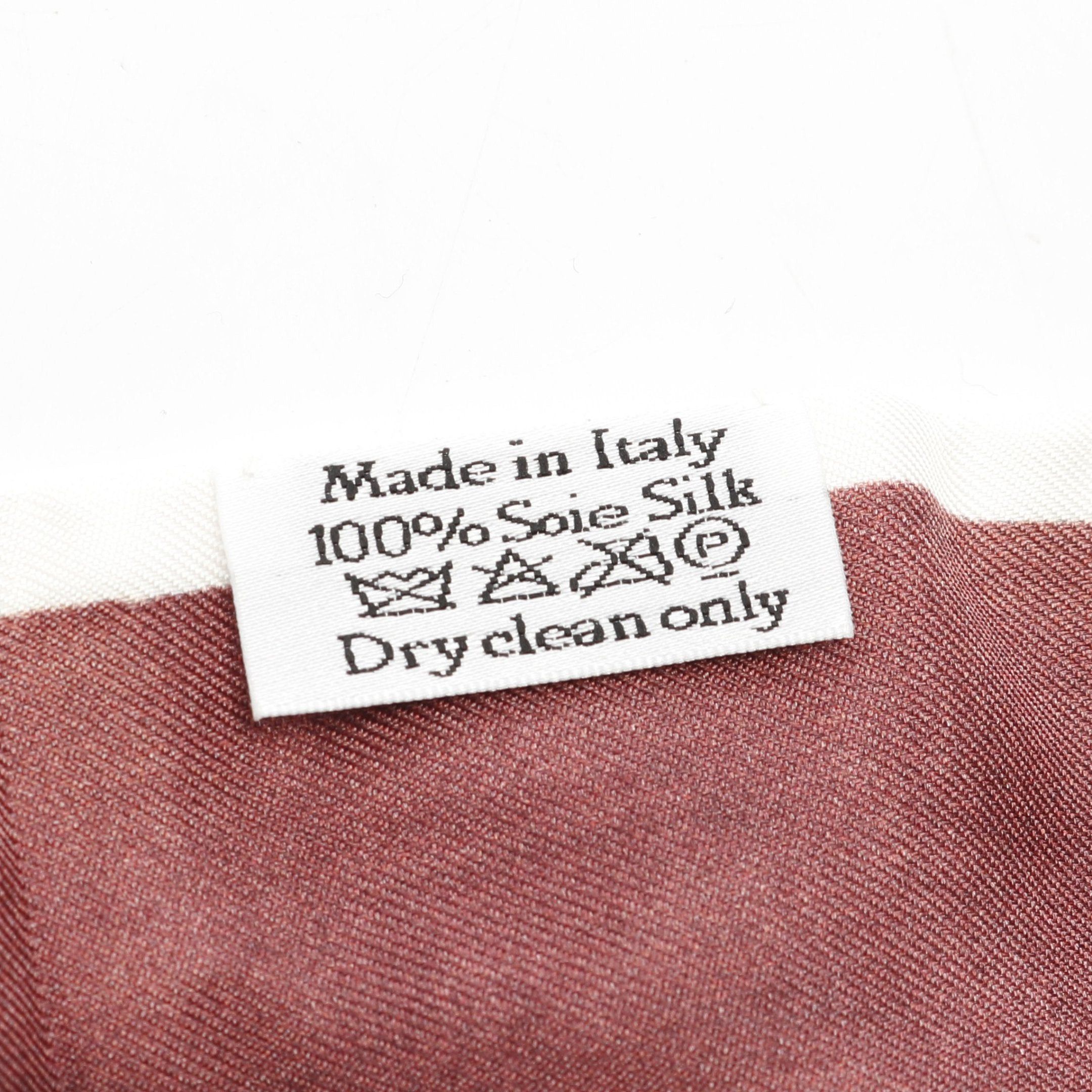 Dior Dior Mitzah Scarf Silk Bordeaux White Size ONE SIZE - 3 Thumbnail