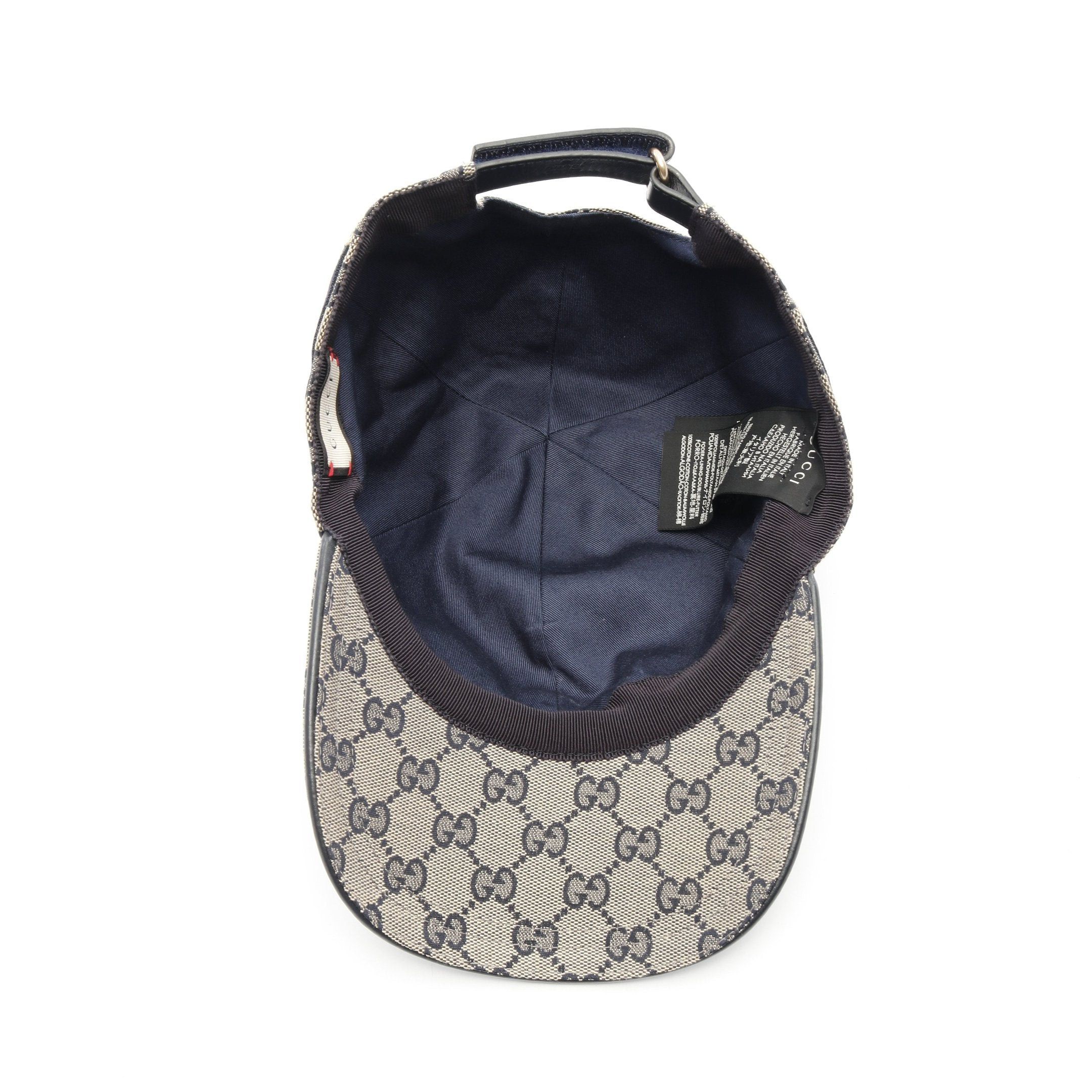Gucci Gucci Gg Canvas Web Line Cap Beige Navy Red Size ONE SIZE - 3 Thumbnail