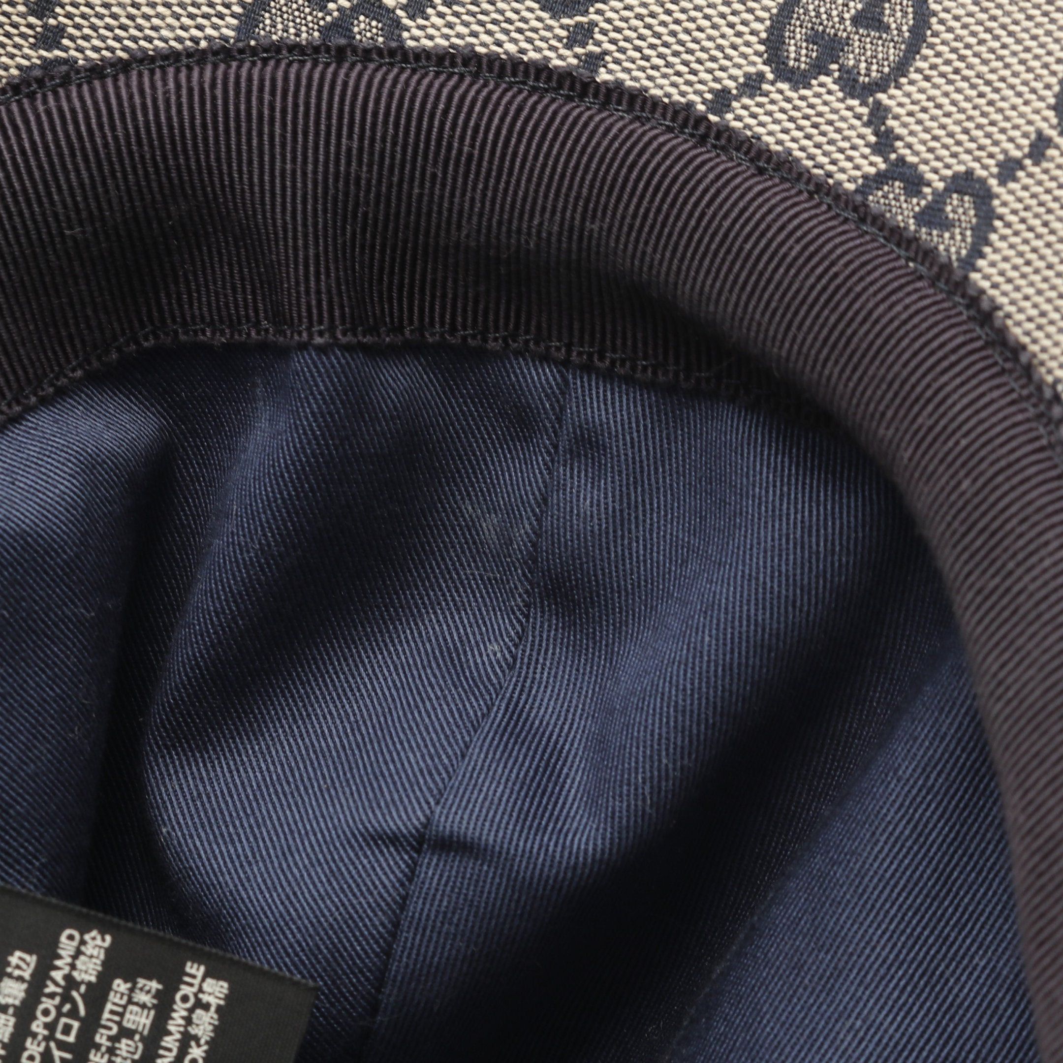 Gucci Gucci Gg Canvas Web Line Cap Beige Navy Red Size ONE SIZE - 7 Thumbnail