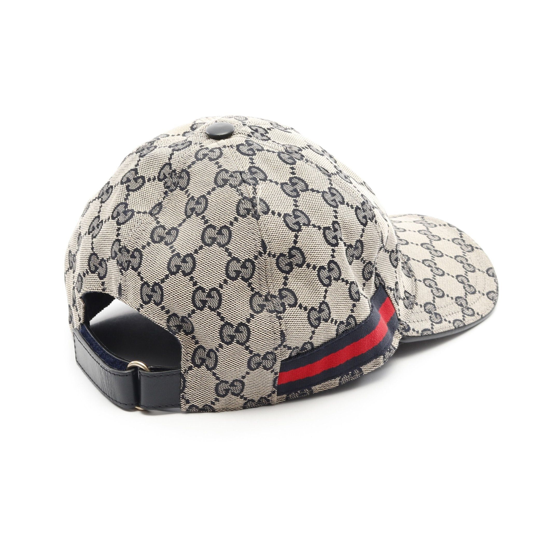 Gucci Gucci Gg Canvas Web Line Cap Beige Navy Red Size ONE SIZE - 2 Thumbnail