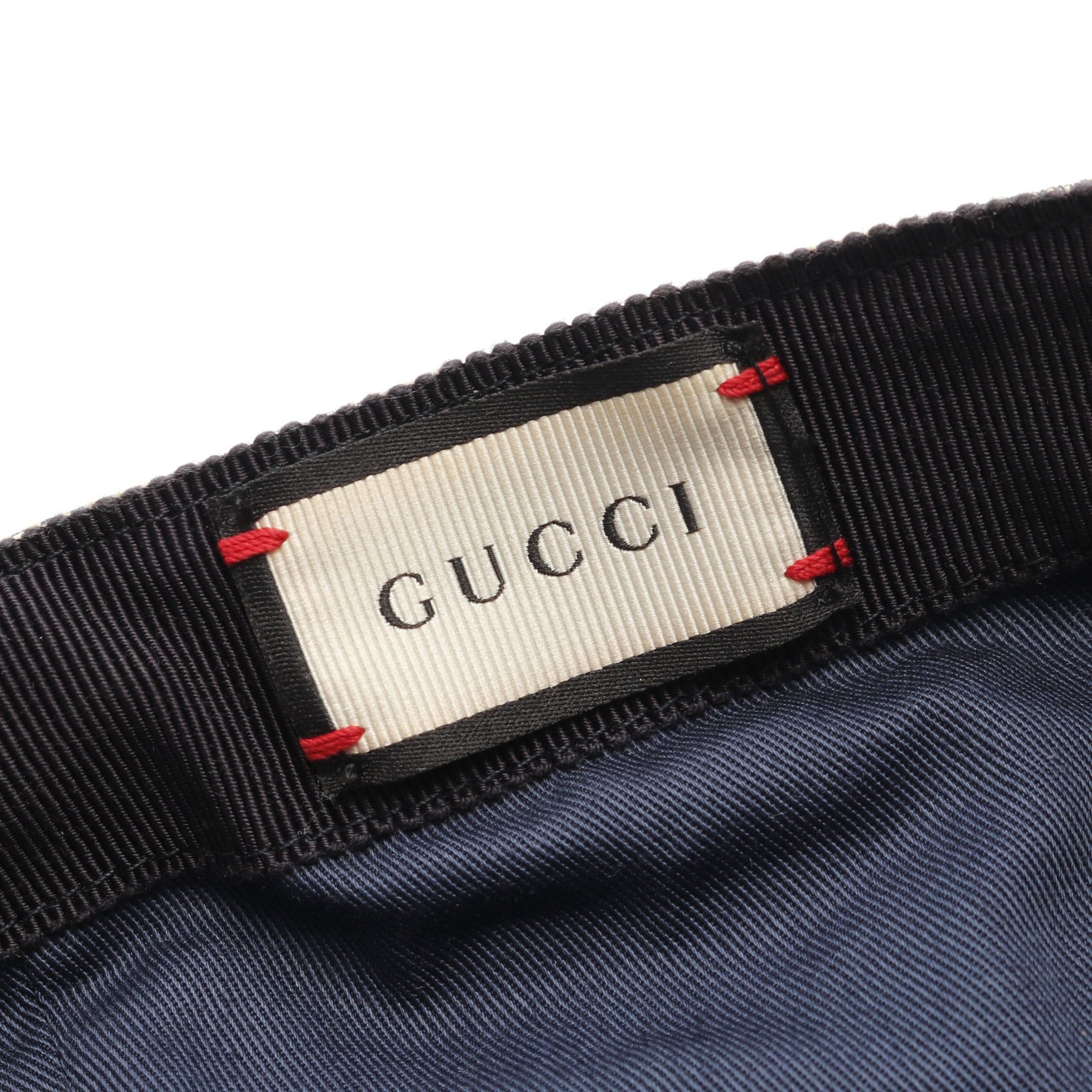 Gucci Gucci Gg Canvas Web Line Cap Beige Navy Red Size ONE SIZE - 4 Thumbnail