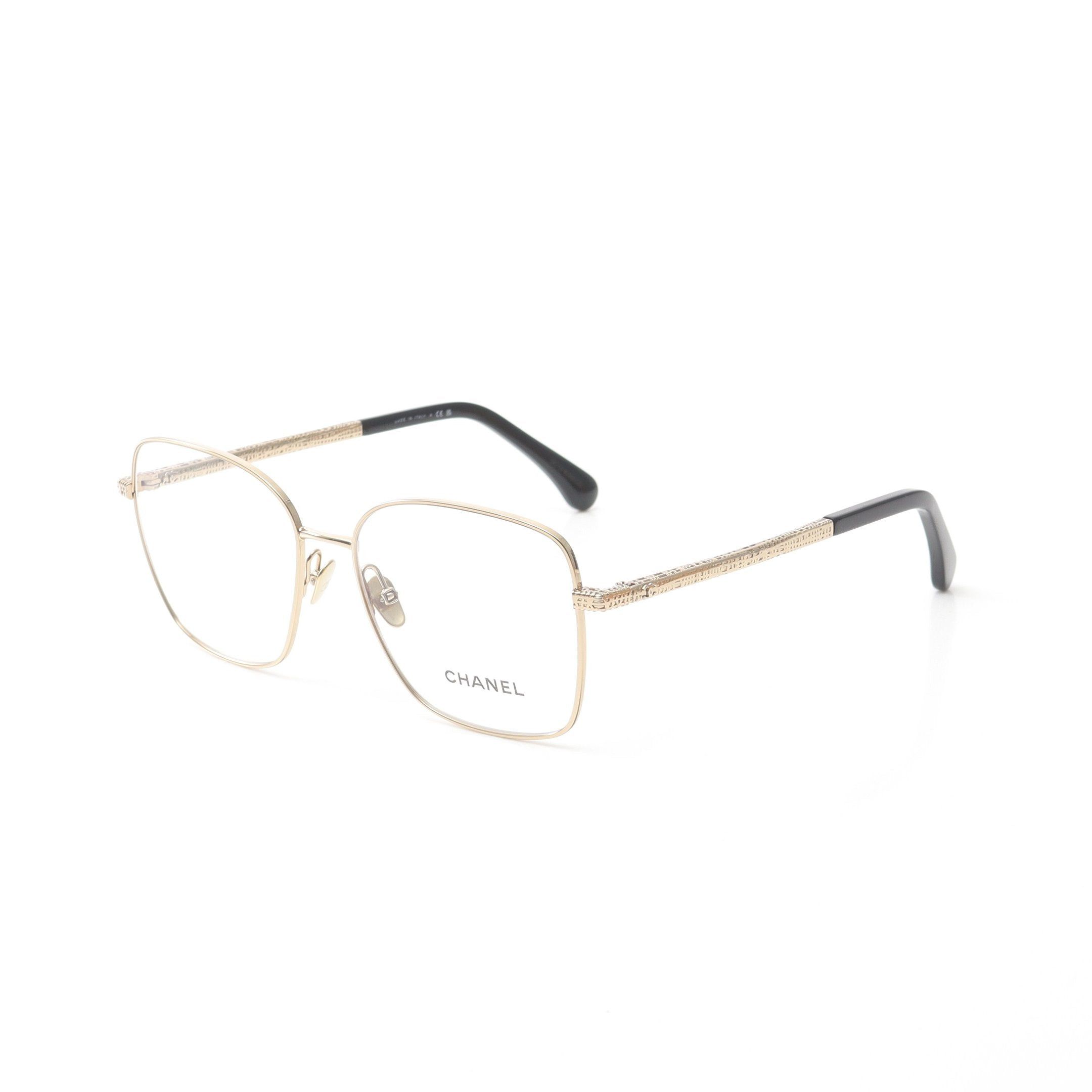 Chanel Chanel Square Shape Optical Glasses Gp Gold Black Non-Prescription Size ONE SIZE - 2 Thumbnail