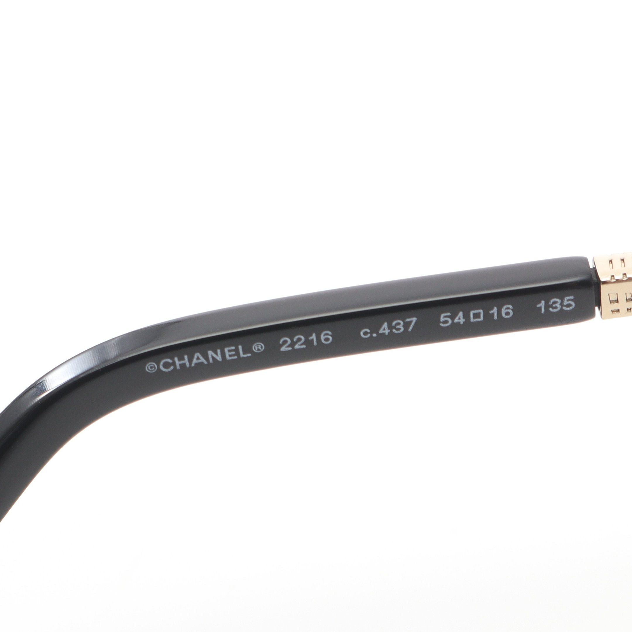 Chanel Chanel Square Shape Optical Glasses Gp Gold Black Non-Prescription Size ONE SIZE - 4 Thumbnail