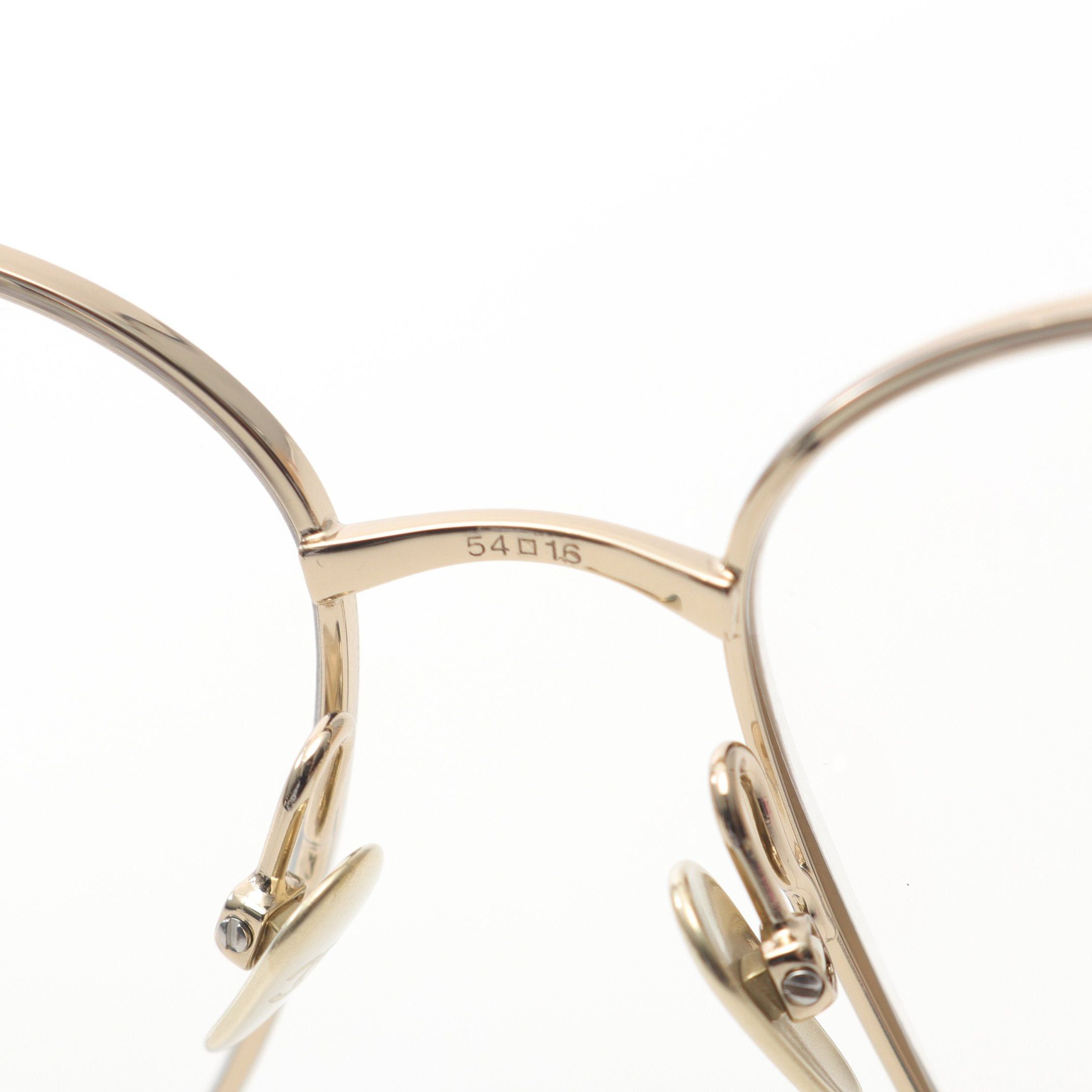 Chanel Chanel Square Shape Optical Glasses Gp Gold Black Non-Prescription Size ONE SIZE - 6 Thumbnail