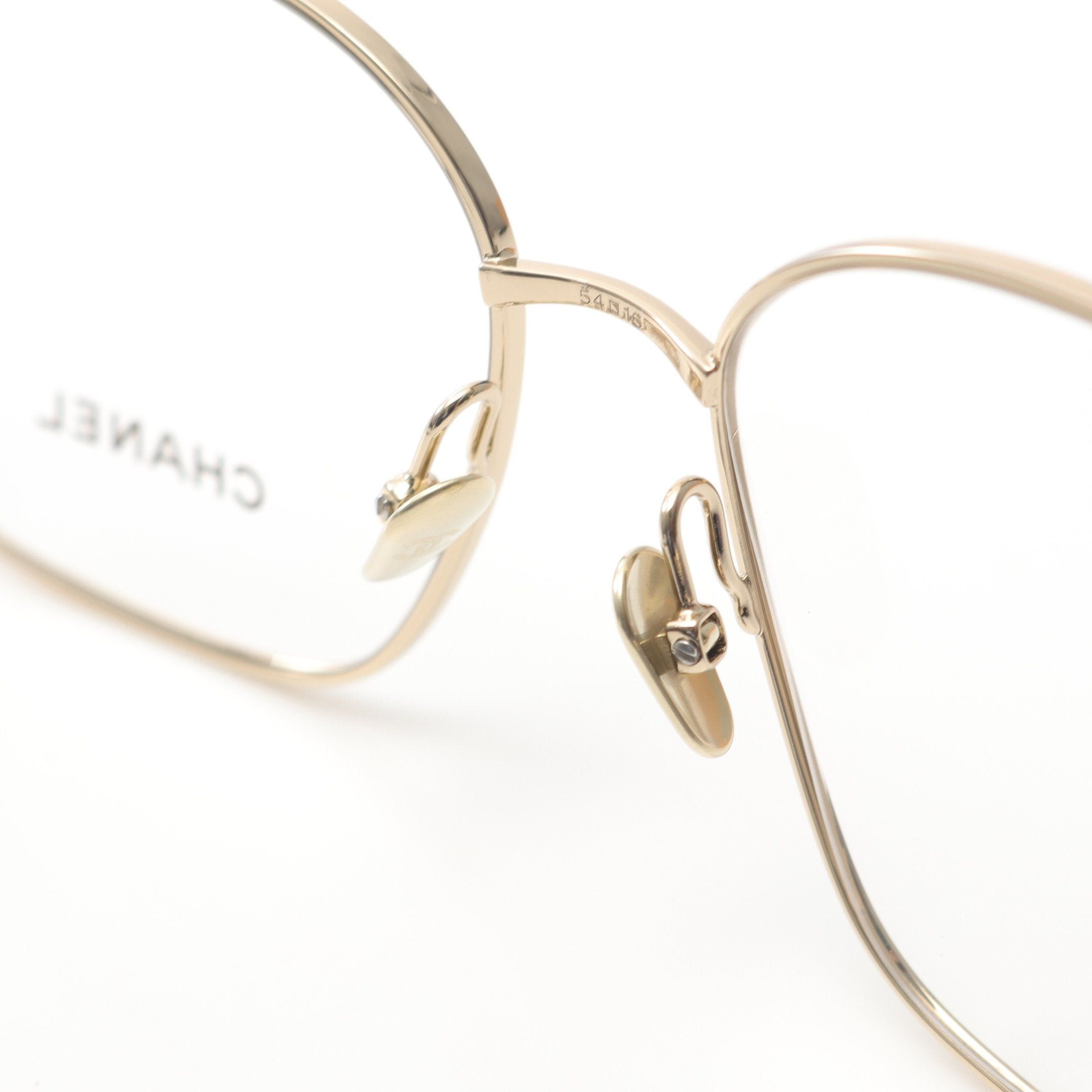 Chanel Chanel Square Shape Optical Glasses Gp Gold Black Non-Prescription Size ONE SIZE - 5 Thumbnail