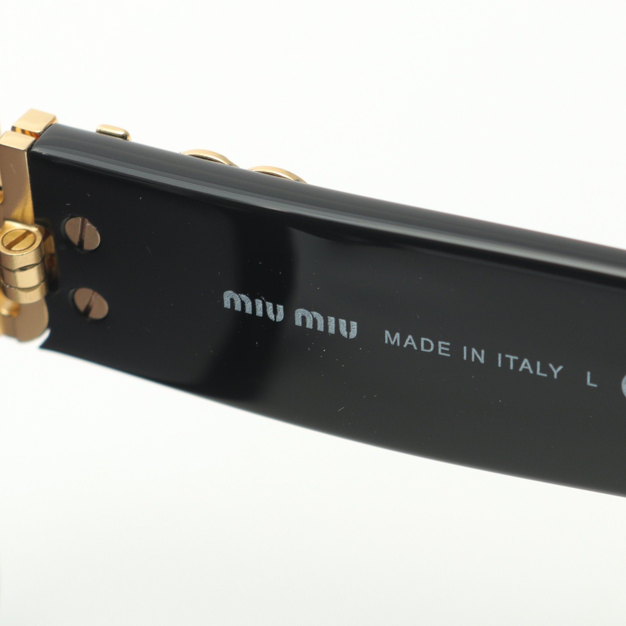 Miu Miu Miu Miu Mew Glimpse Sunglasses Gp Black Gold Size ONE SIZE - 4 Thumbnail