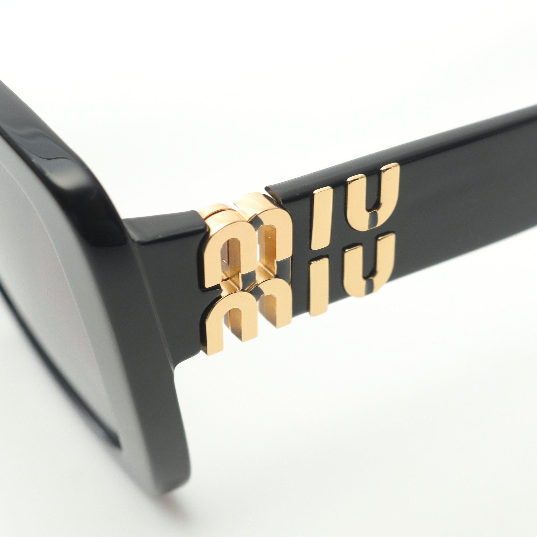 Miu Miu Miu Miu Mew Glimpse Sunglasses Gp Black Gold Size ONE SIZE - 8 Thumbnail