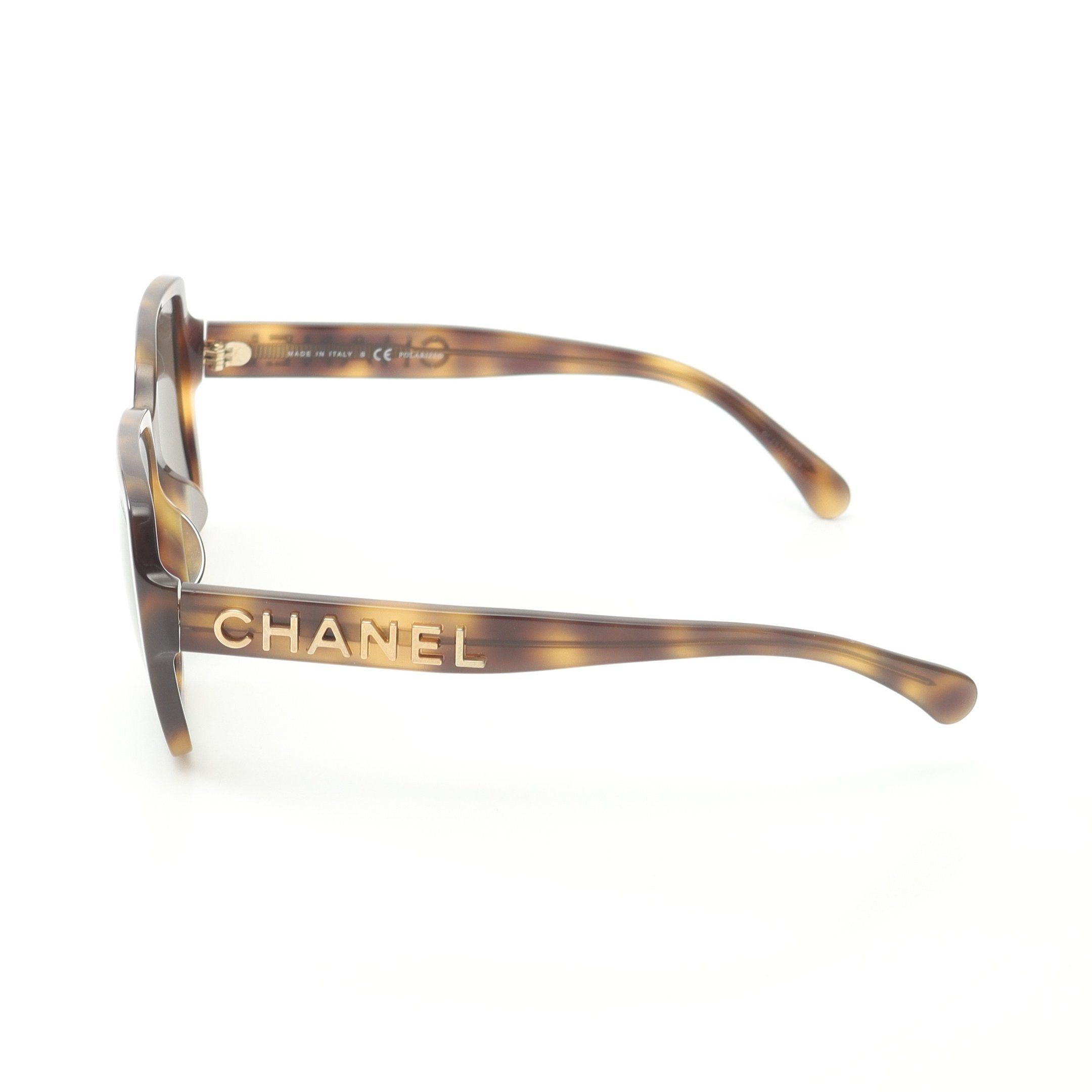 Chanel Chanel Sunglasses Tortoiseshell Pattern Logo Beige Brown Size ONE SIZE - 3 Thumbnail