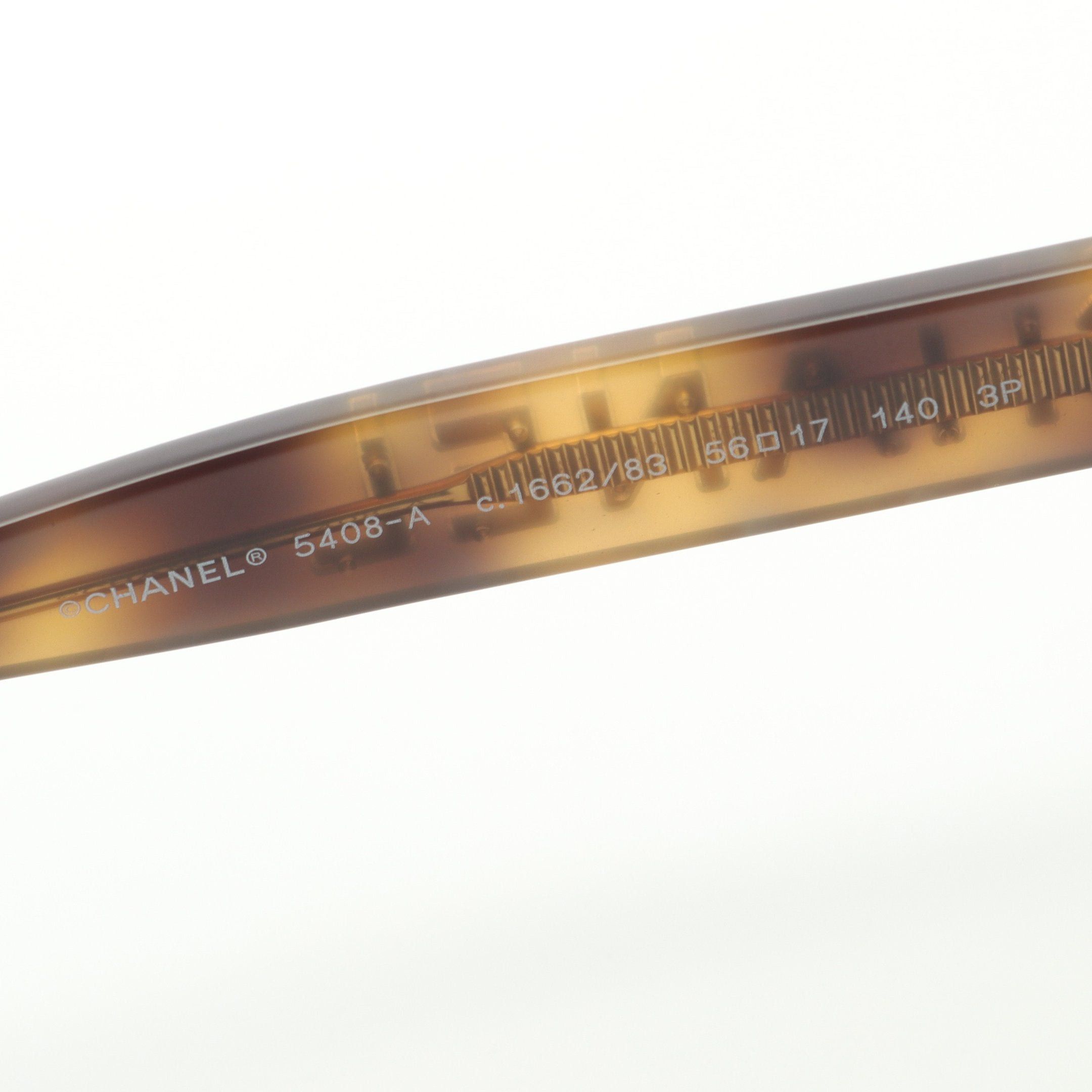 Chanel Chanel Sunglasses Tortoiseshell Pattern Logo Beige Brown Size ONE SIZE - 4 Thumbnail