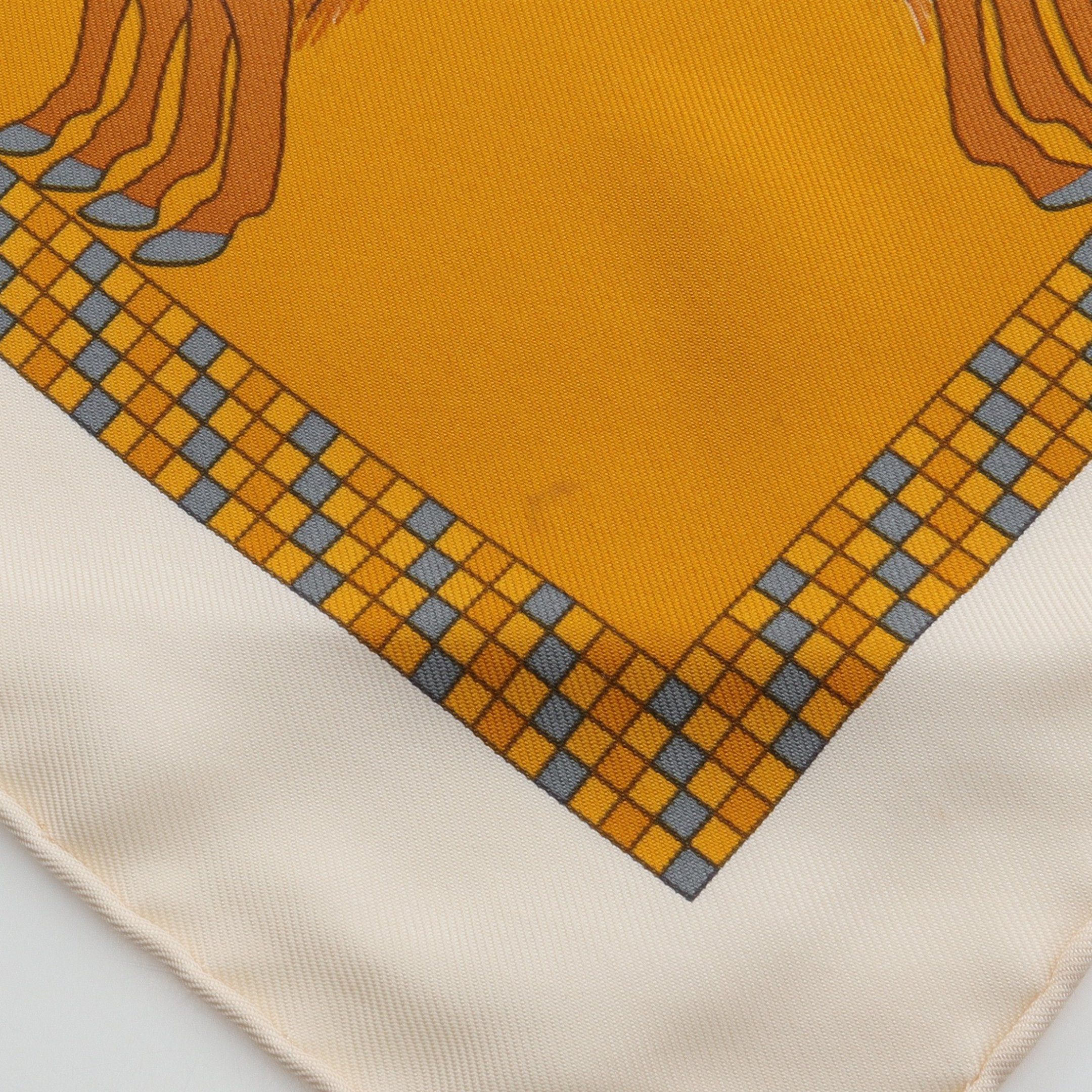 Hermes Hermes Carres 90 Harnais Francais Premier Empire Scarf Silk Light Green Multicolor Size ONE SIZE - 4 Thumbnail