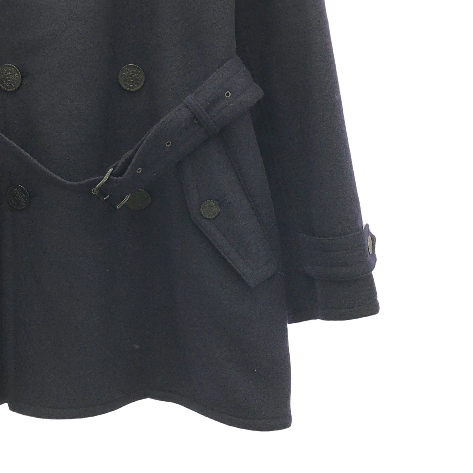 Hermes Hermes Coat Trench Cashmere Navy Size ONE SIZE - 4 Thumbnail