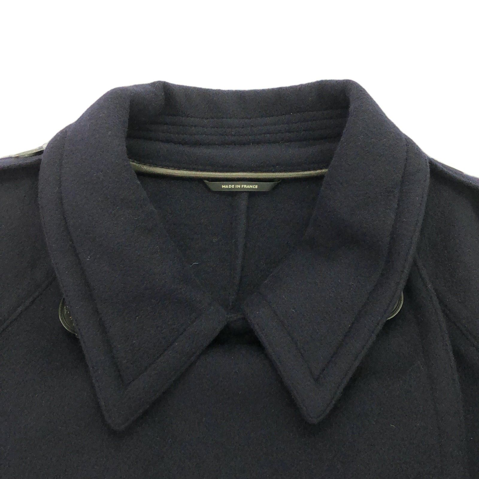 Hermes Hermes Coat Trench Cashmere Navy Size ONE SIZE - 9 Thumbnail