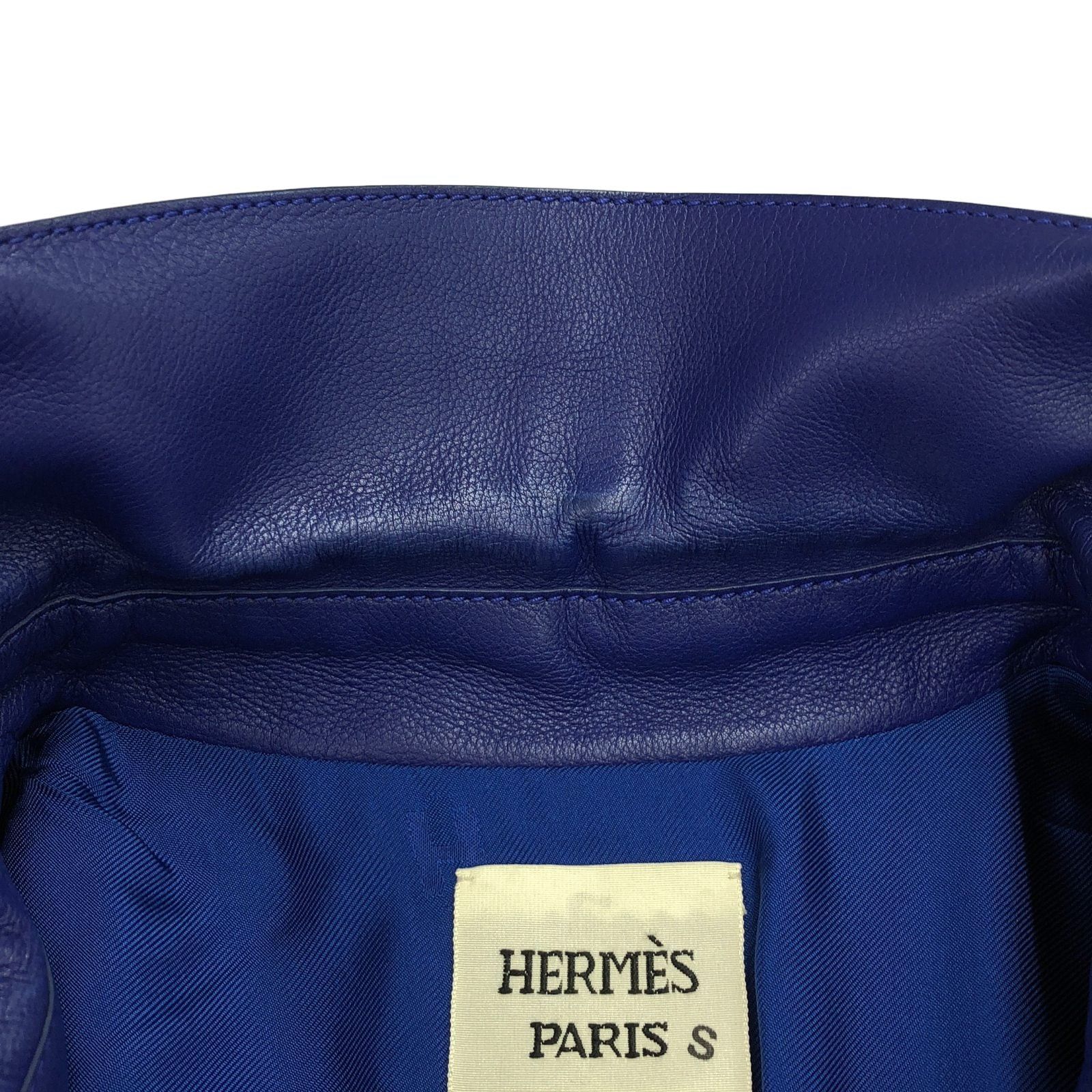 Hermes Hermes Coat Calfskin (Cowhide) Blue Size ONE SIZE - 10 Thumbnail