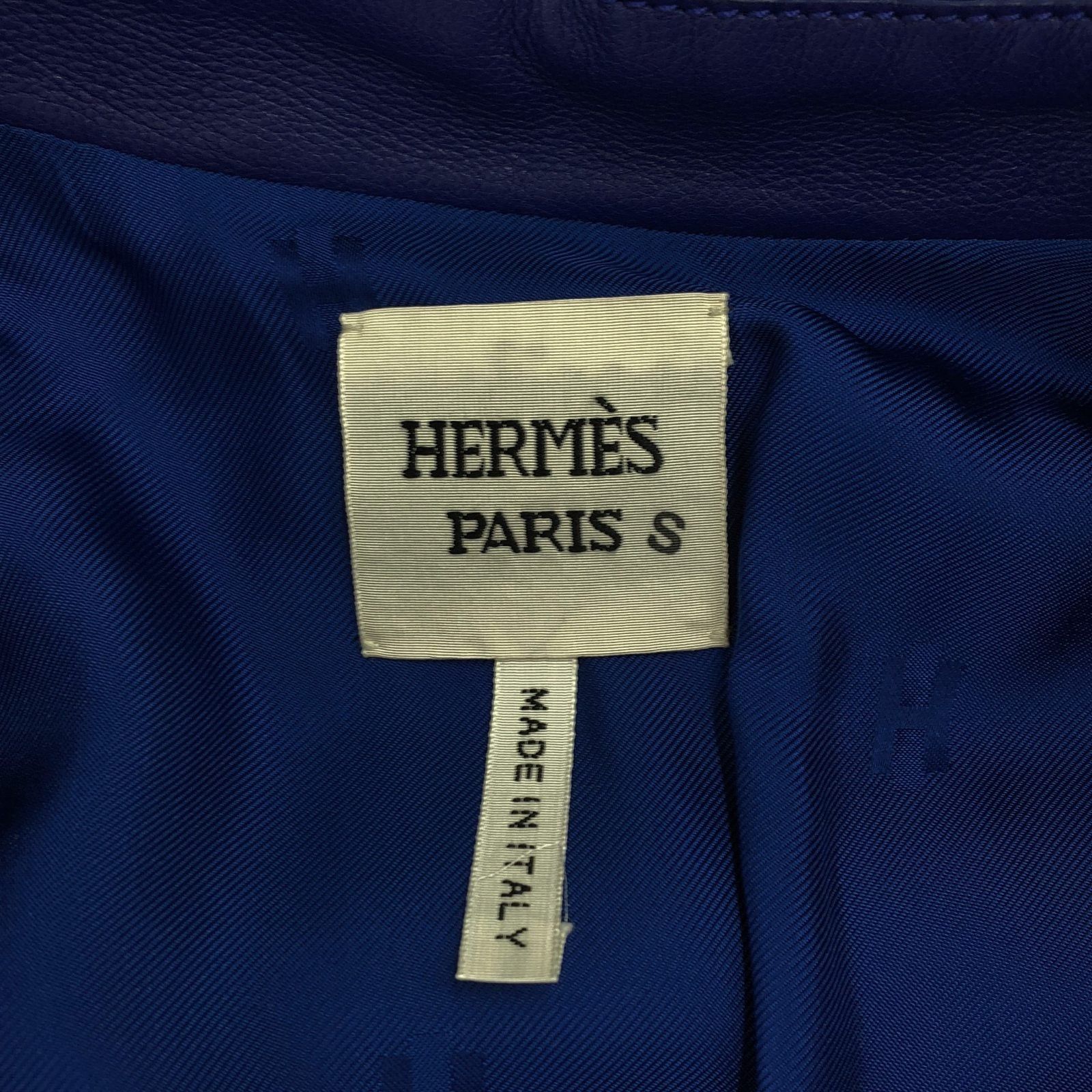 Hermes Hermes Coat Calfskin (Cowhide) Blue Size ONE SIZE - 5 Thumbnail