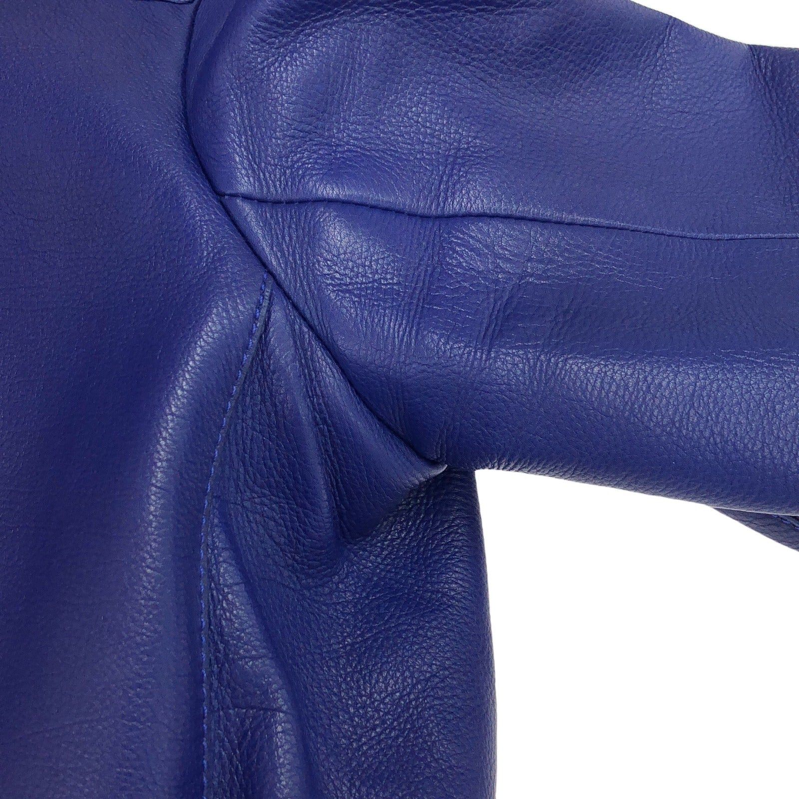 Hermes Hermes Coat Calfskin (Cowhide) Blue Size ONE SIZE - 8 Thumbnail