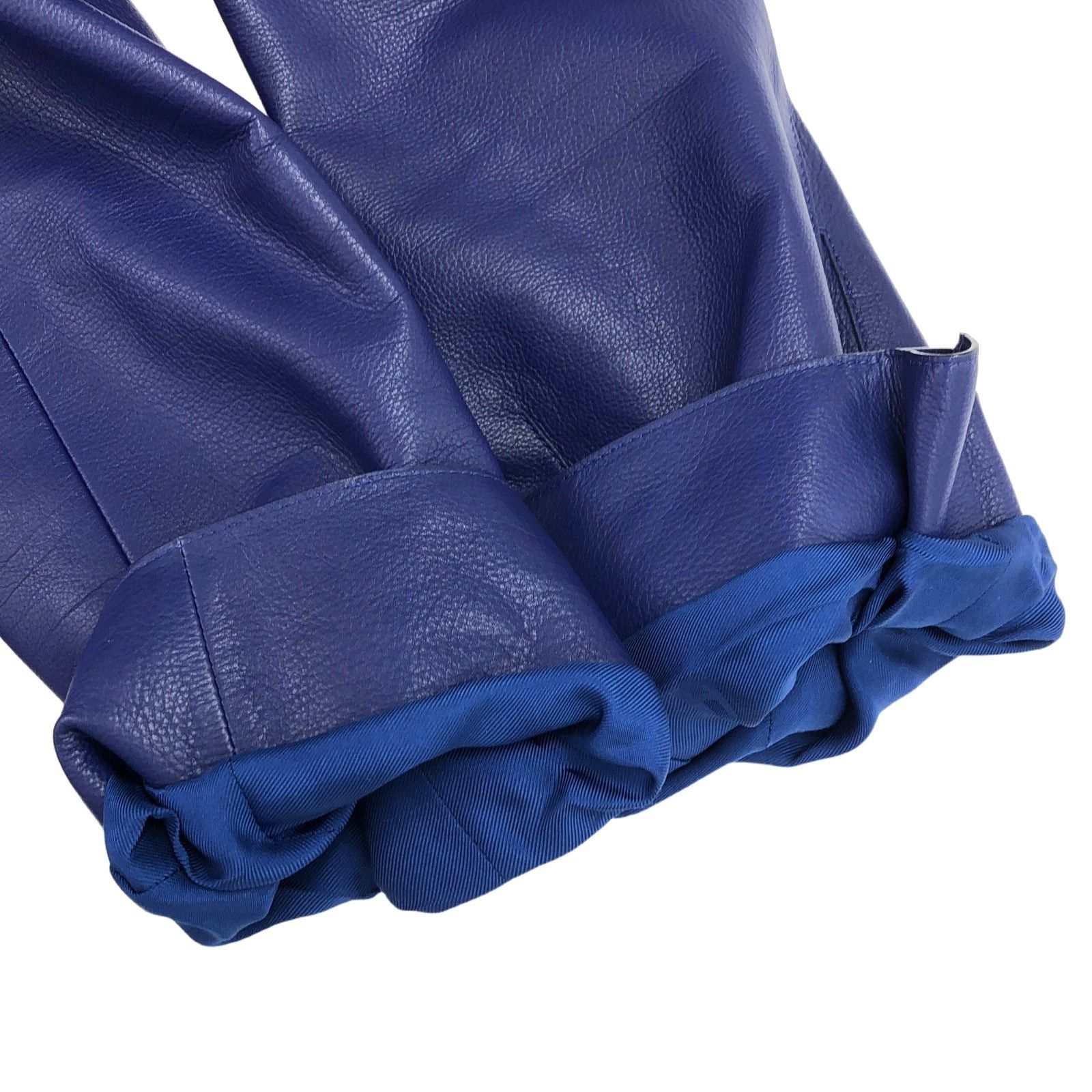 Hermes Hermes Coat Calfskin (Cowhide) Blue Size ONE SIZE - 11 Thumbnail