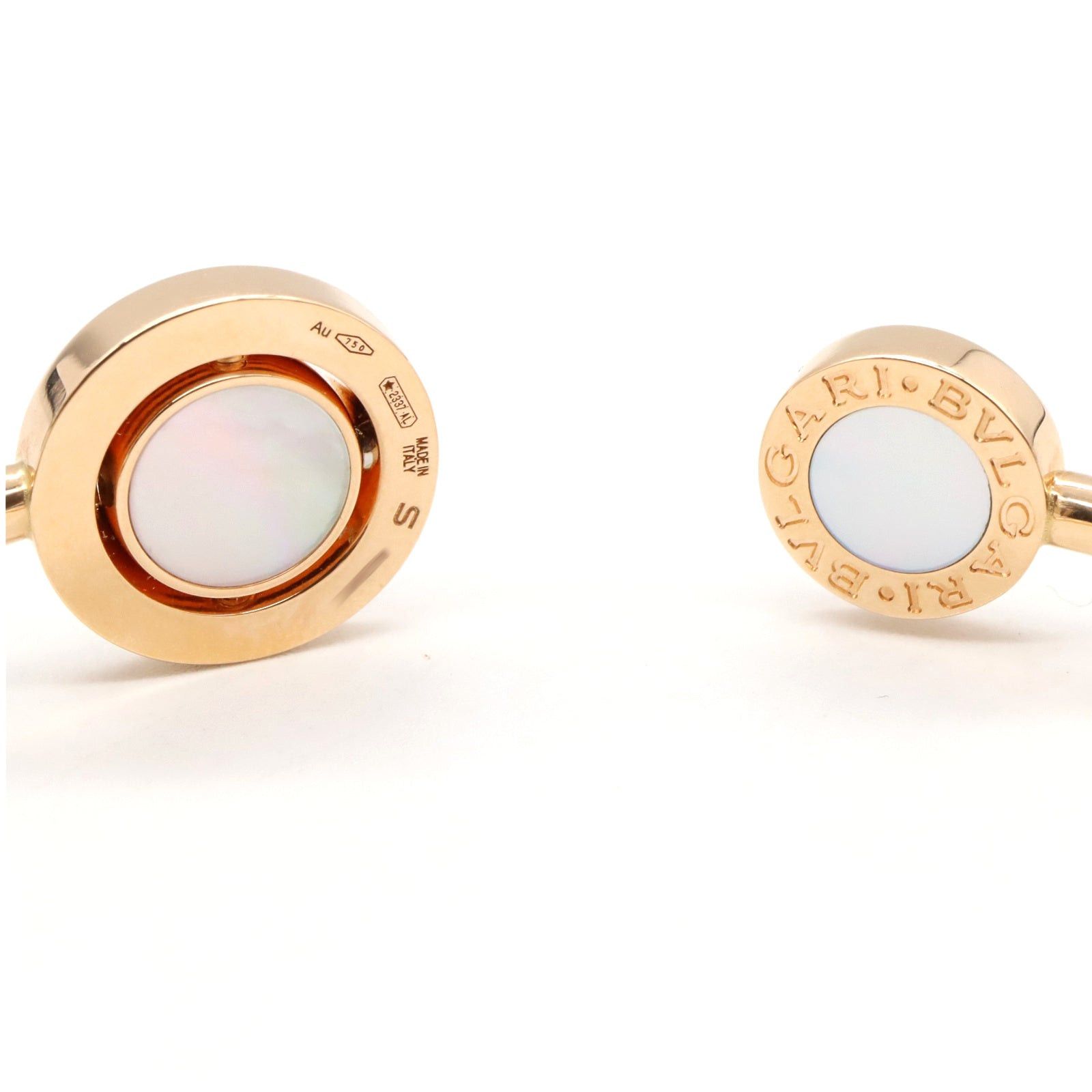 Bvlgari Bvlgari Bulgari Bangle Carnelian Mop K18Pg (Pink Gold) Mother Of Pearl/Carnelian Red White Size ONE SIZE - 3 Thumbnail
