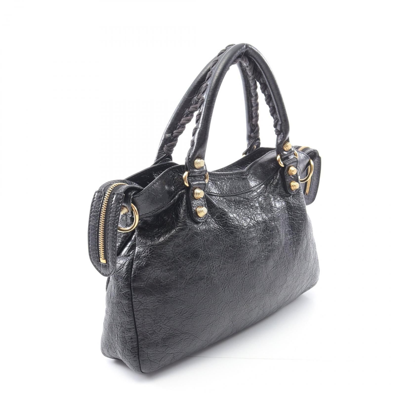 Balenciaga Balenciaga Giant Town Handbag Leather Black Size ONE SIZE - 2 Thumbnail
