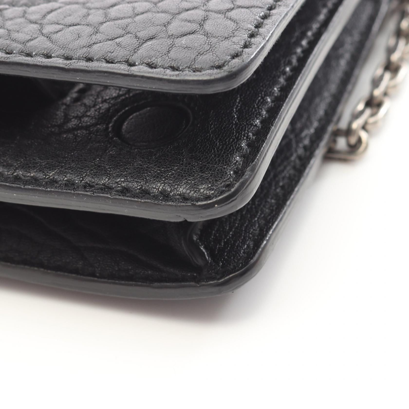 Dior Dior Jadior Mosaic Logo Chain Shoulder Bag Leather Black Size ONE SIZE - 5 Thumbnail