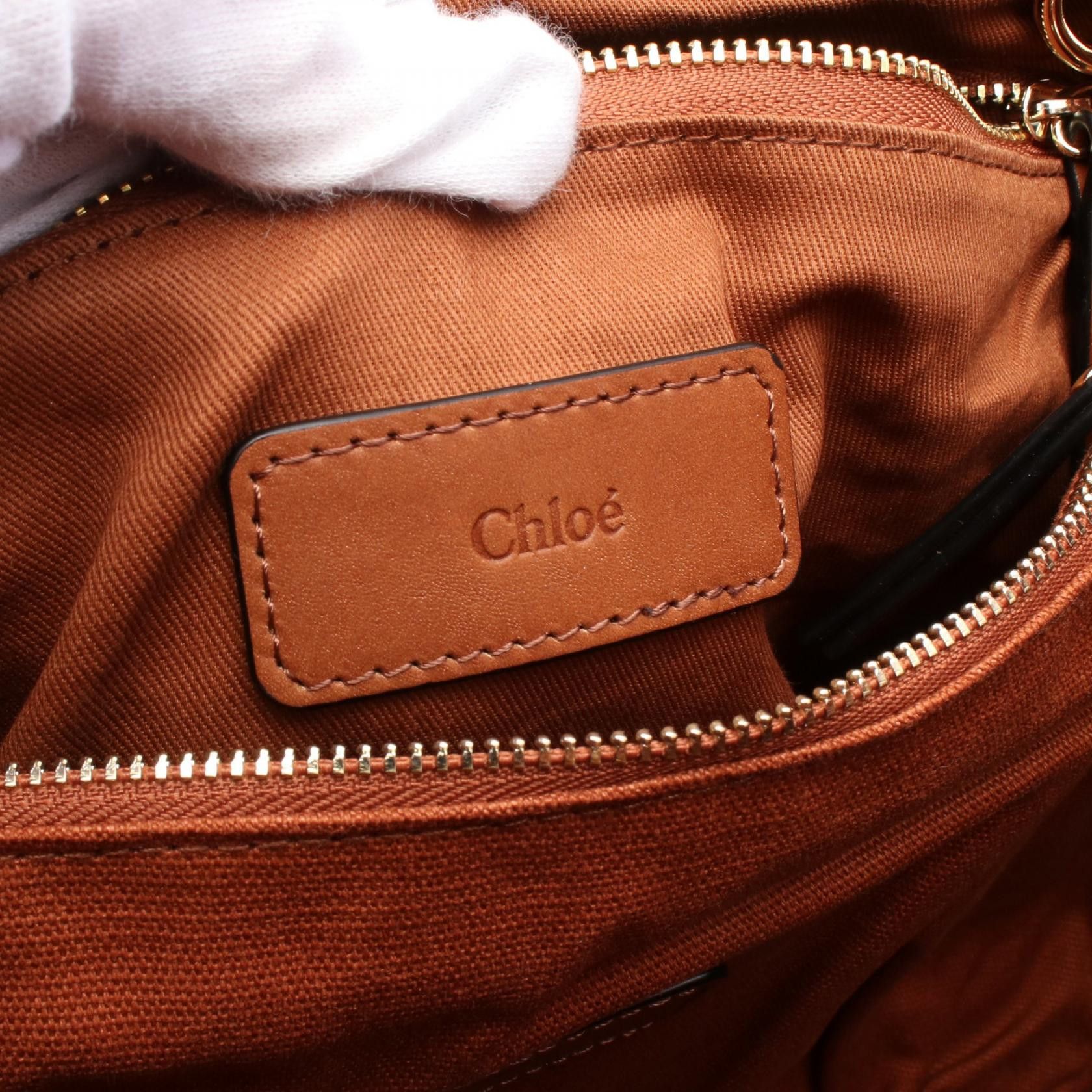 Chloe Chloe Mothers Bag Handbag Tote Canvas Leather Brown Off White Size ONE SIZE - 4 Thumbnail
