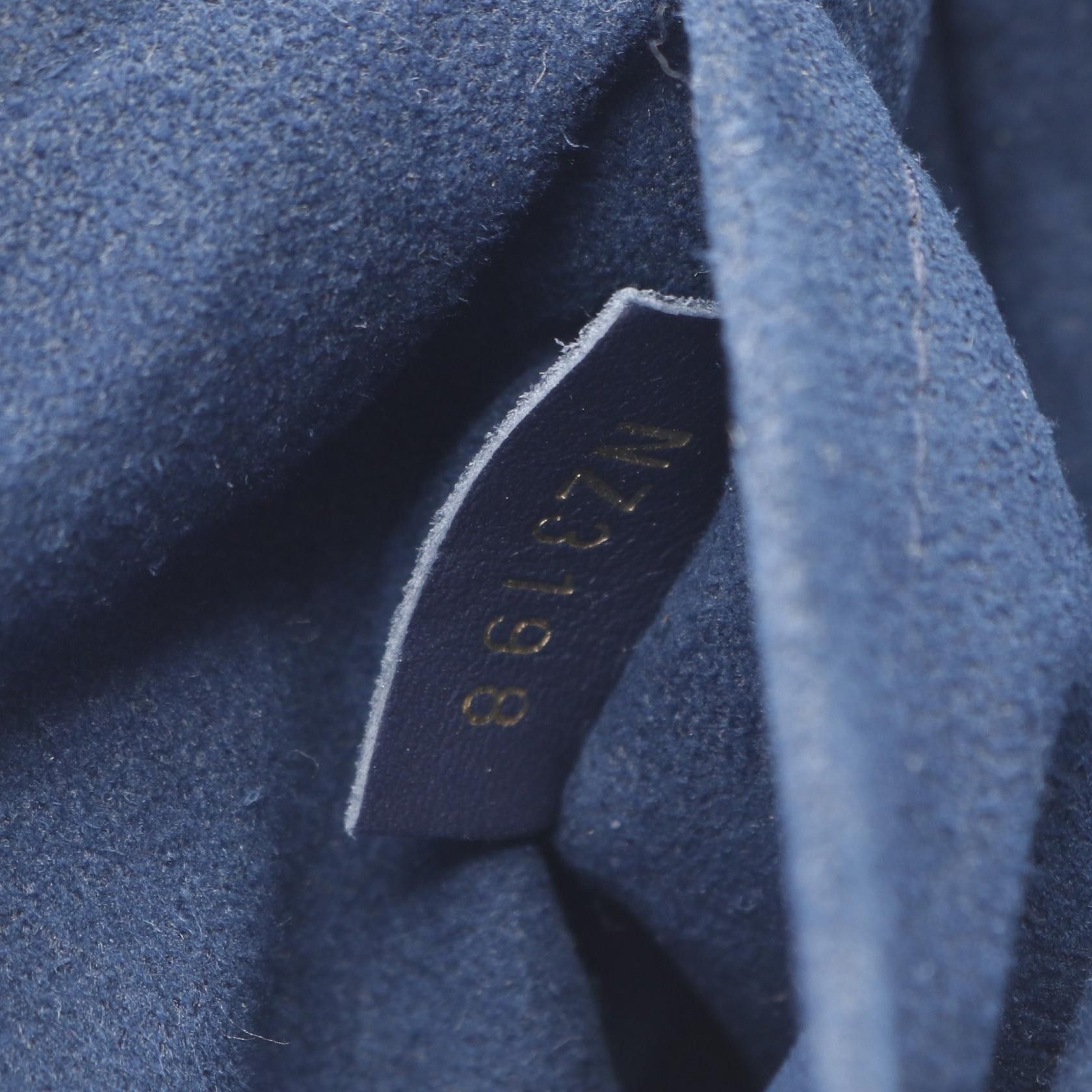 Louis Vuitton New Wave Chain Bag Mm Patchies Shoulder Denim Blue